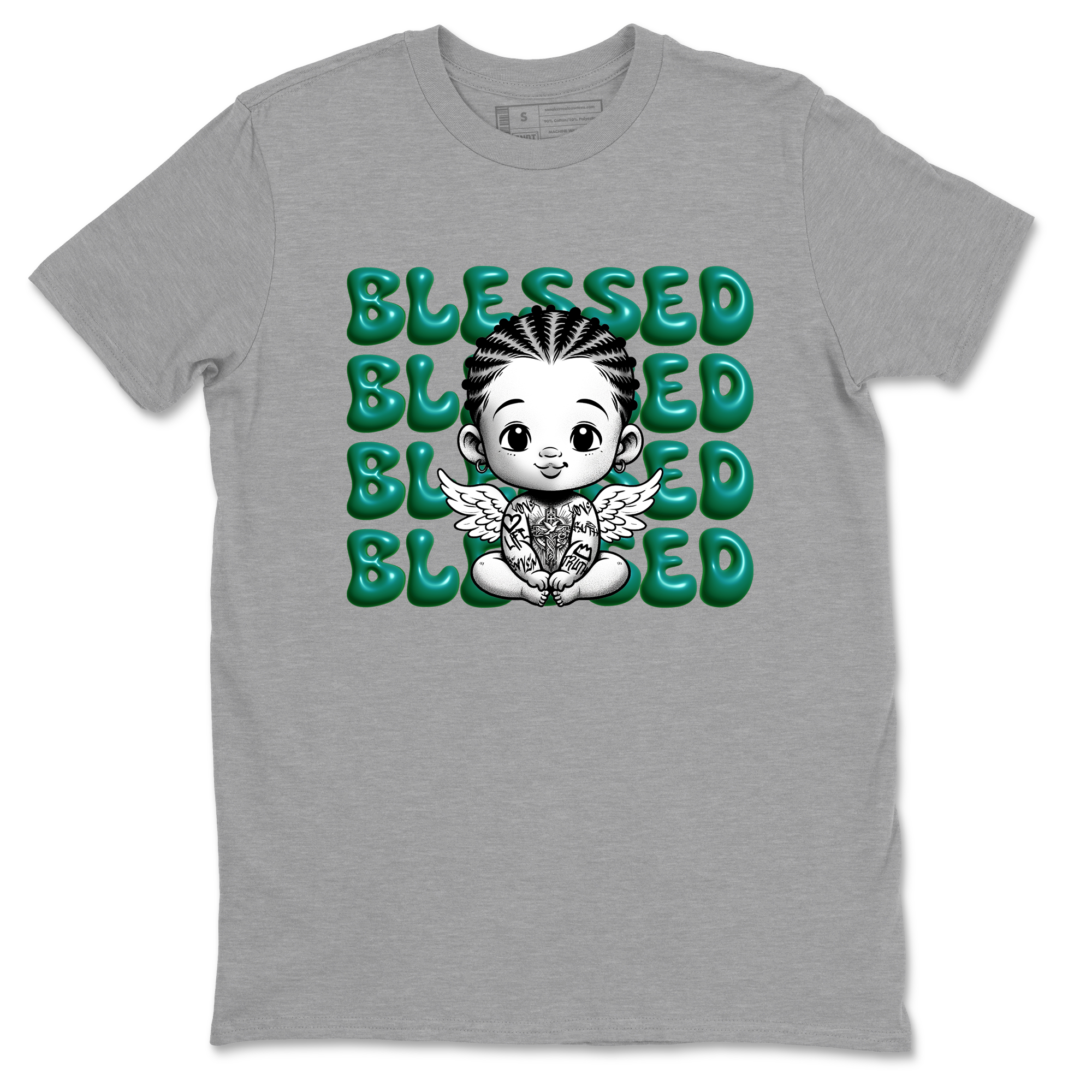 Blessed Baby snkmatch Tees - Air Jordan 4 Oxidized Green