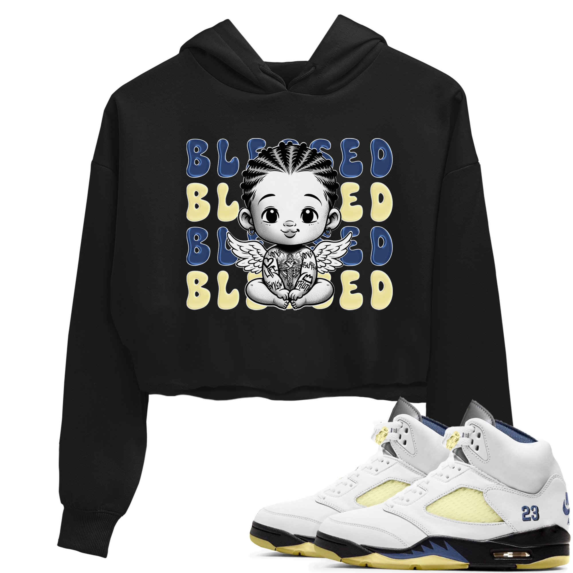 Blessed Baby snkmatch Women's Top - Air Jordan 5 A Ma Maniere x Photon Dust
