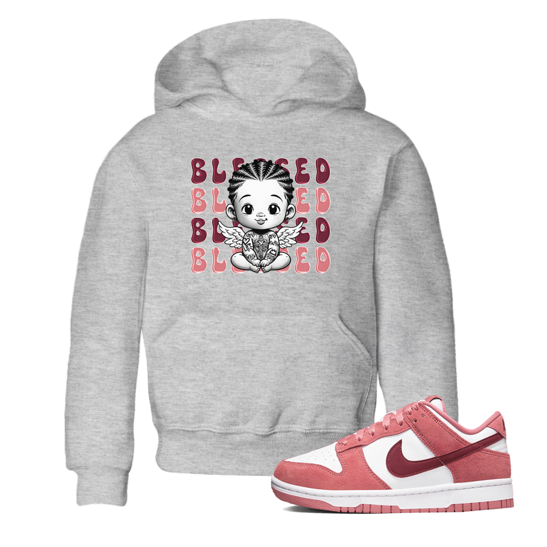 Blessed Baby snkmatch Tee Kids - Dunk Valentines Day 2024