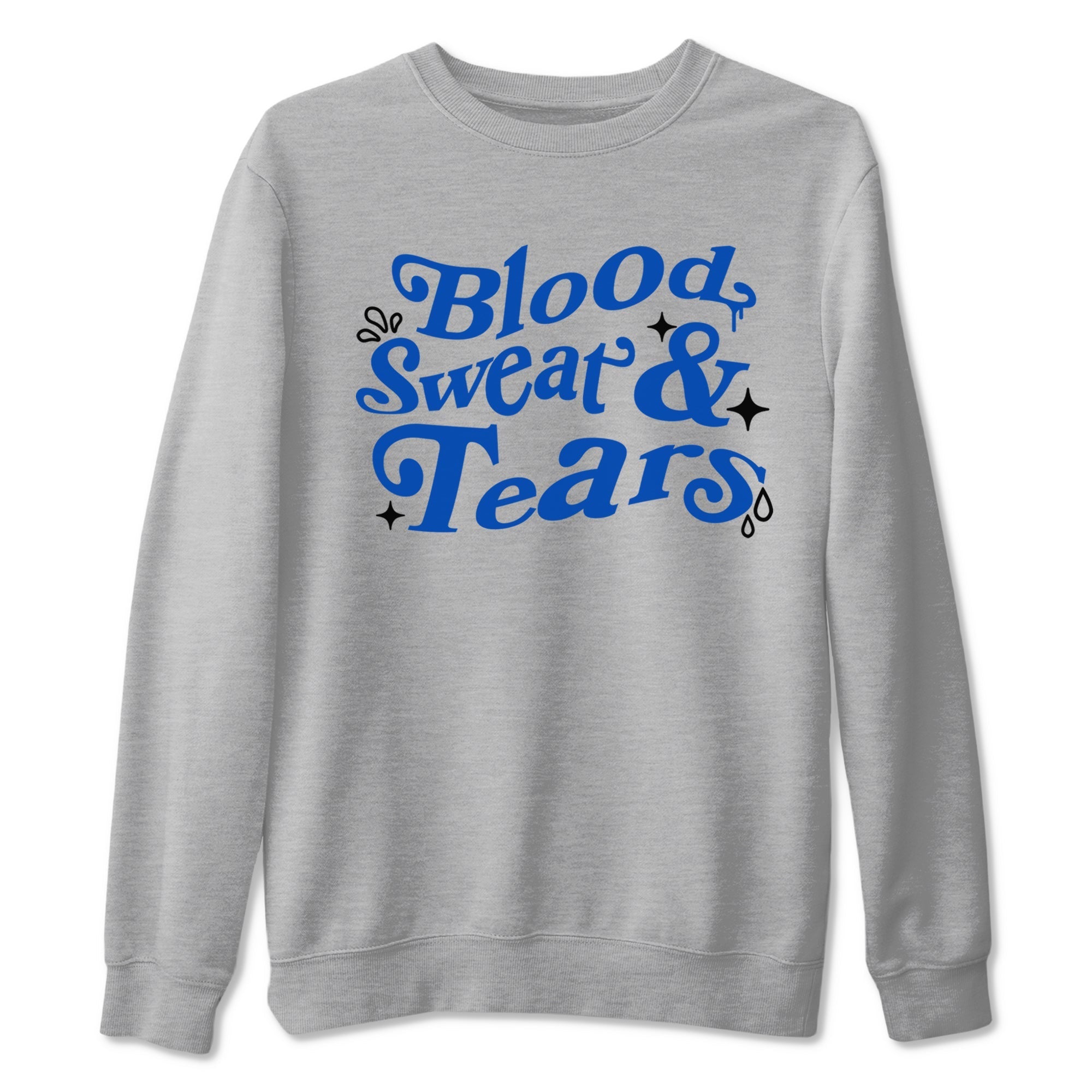 Blood Sweat Tears snkmatch Tees - Air Jordan 1 Game Royal