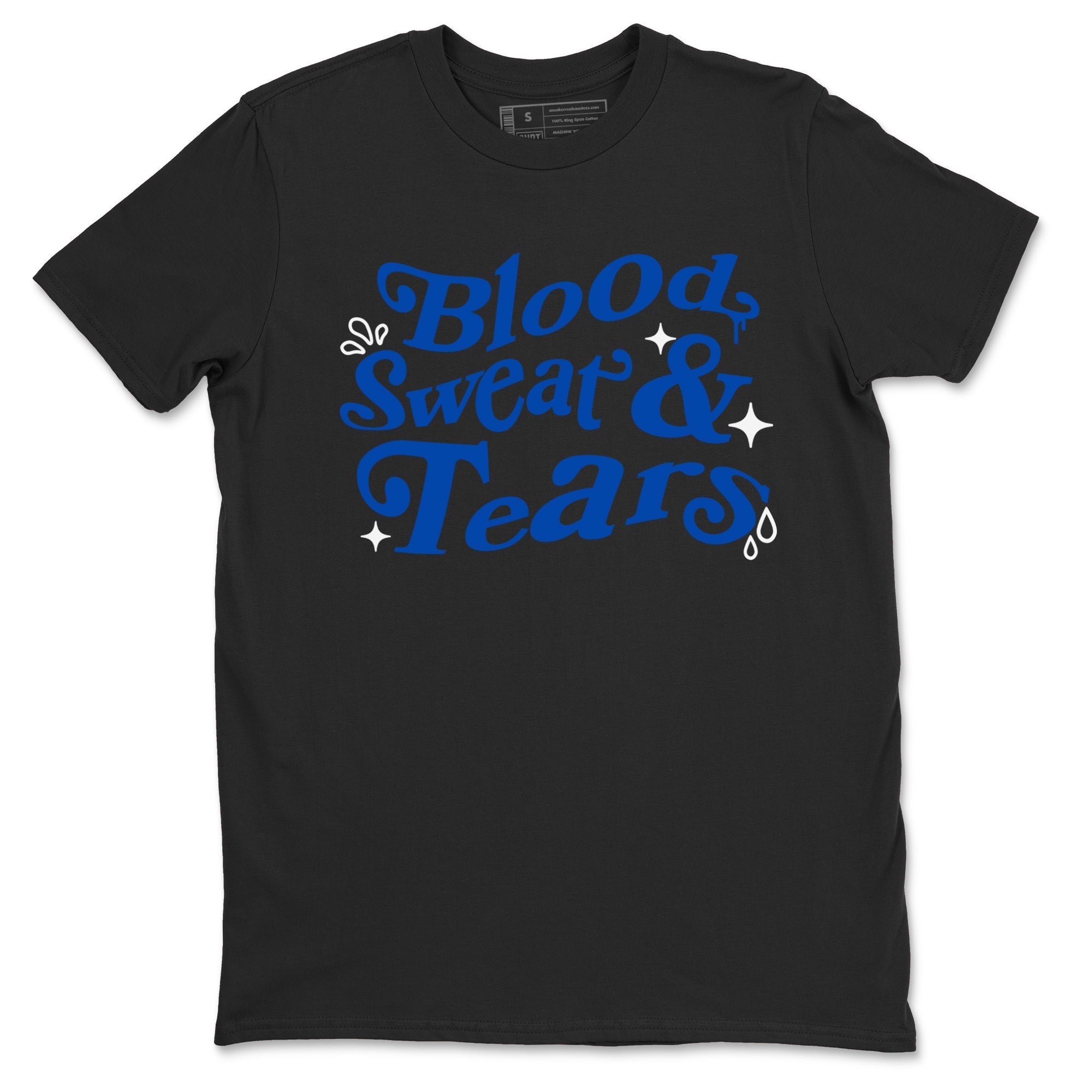 Blood Sweat Tears snkmatch Tees - Air Jordan 1 Game Royal