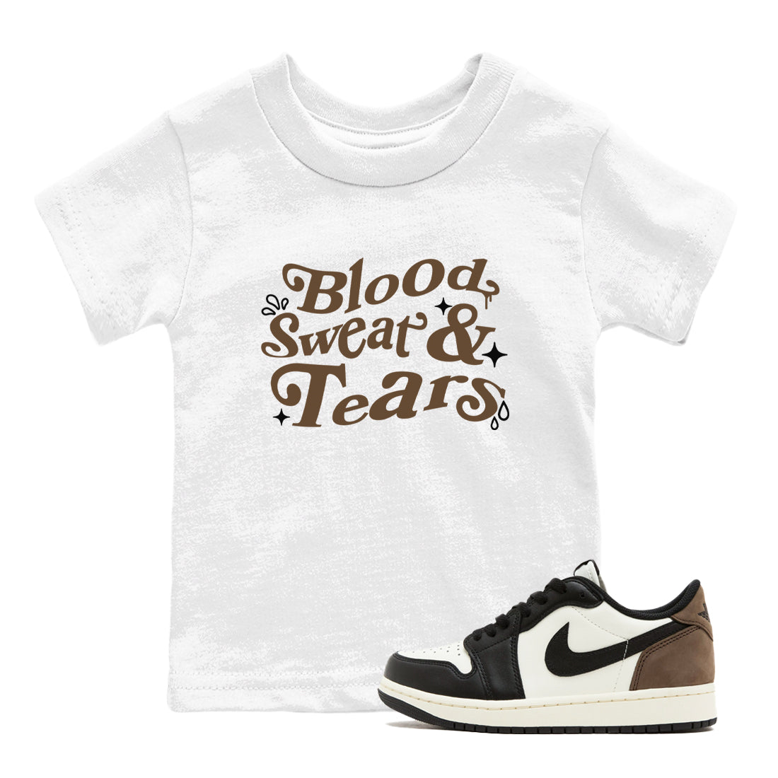 Blood Sweat Tears snkmatch Tees Kids - Air Jordan 1 Mocha