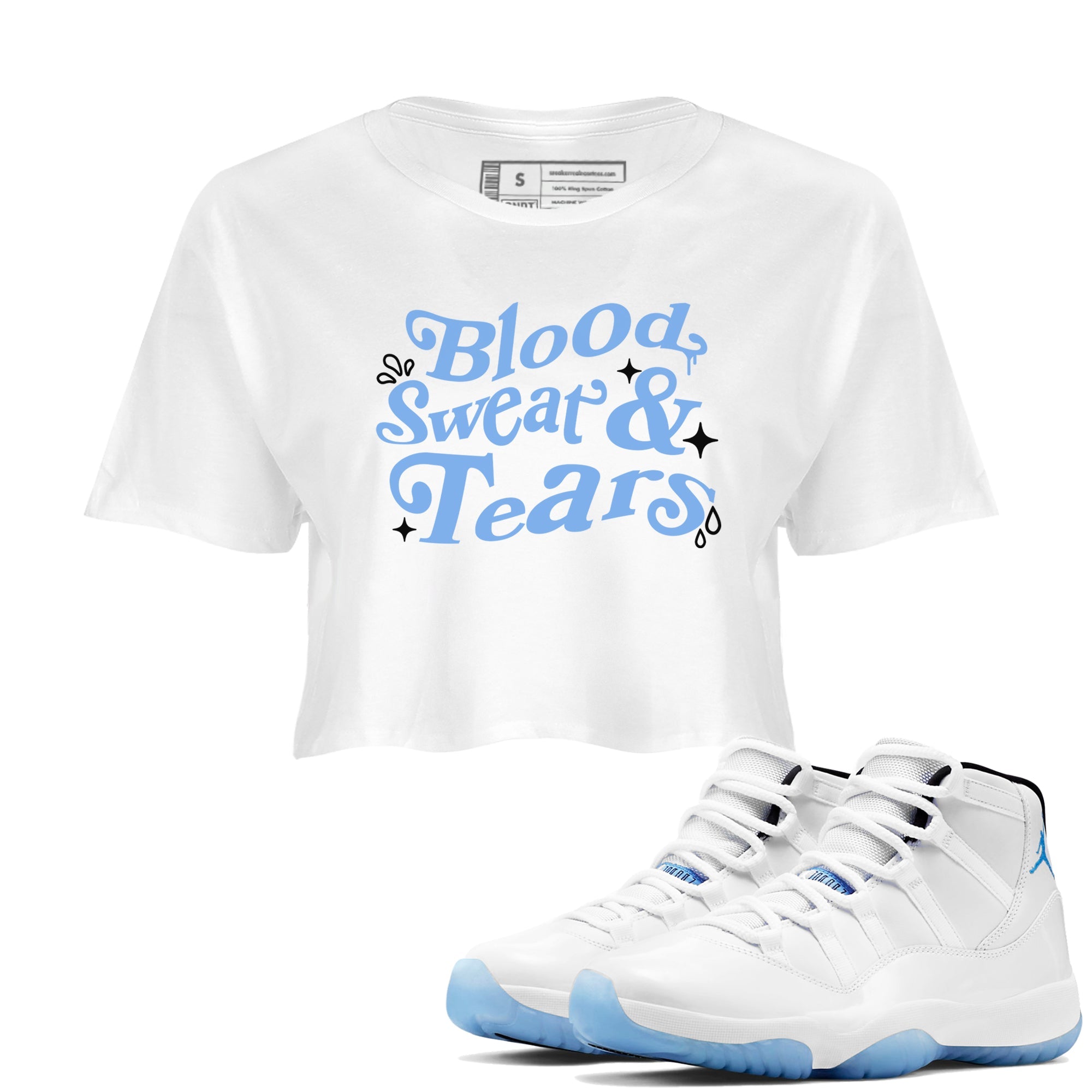 Blood Sweat Tears snkmatch Women's Top - Air Jordan 11 Legend Blue