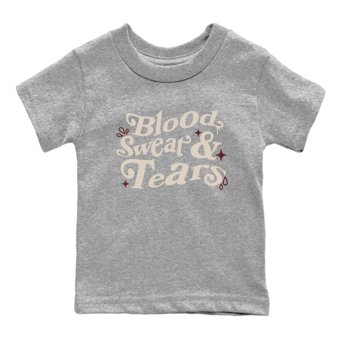 Blood Sweat Tears snkmatch Tees Kids - Air Jordan 4 A Ma Maniere x Fossil Stone