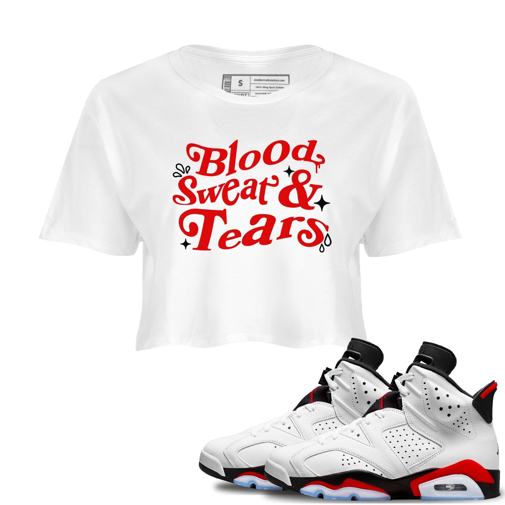 Blood Sweat Tears snkmatch Women's Top - Air Jordan 6 Fire Red