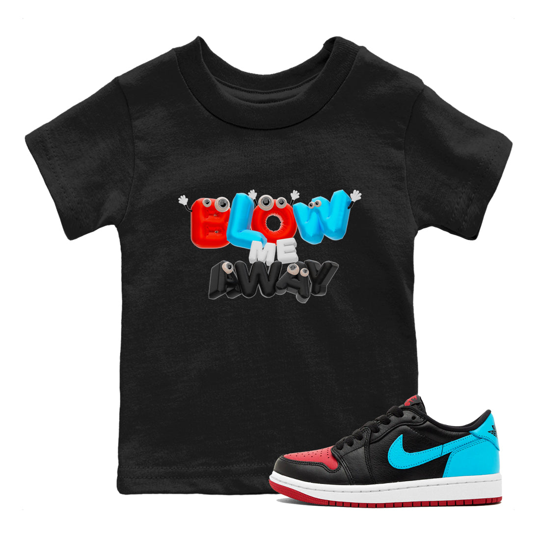 Blow Me Away snkmatch Tee Kids - Air Jordan 1 UNC to Chicago