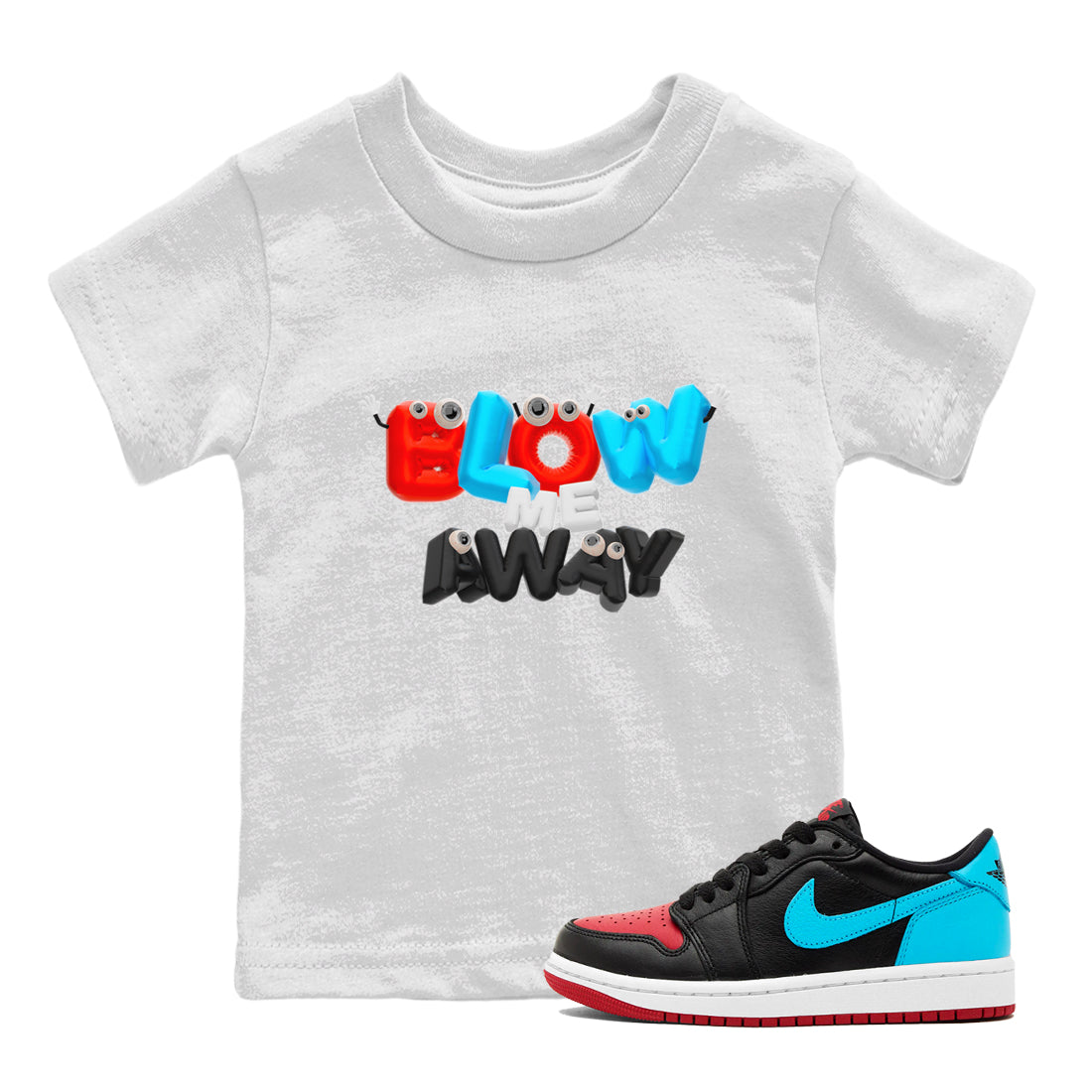 Blow Me Away snkmatch Tee Kids - Air Jordan 1 UNC to Chicago