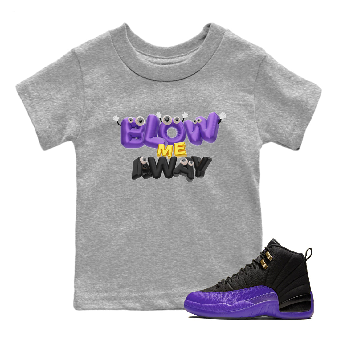 Blow Me Away snkmatch Tee Kids - Air Jordan 12 Field Purple
