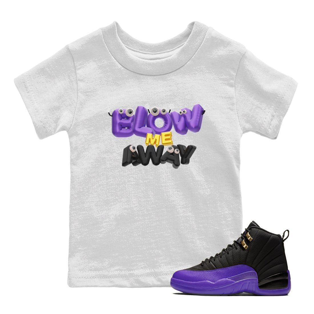 Blow Me Away snkmatch Tee Kids - Air Jordan 12 Field Purple