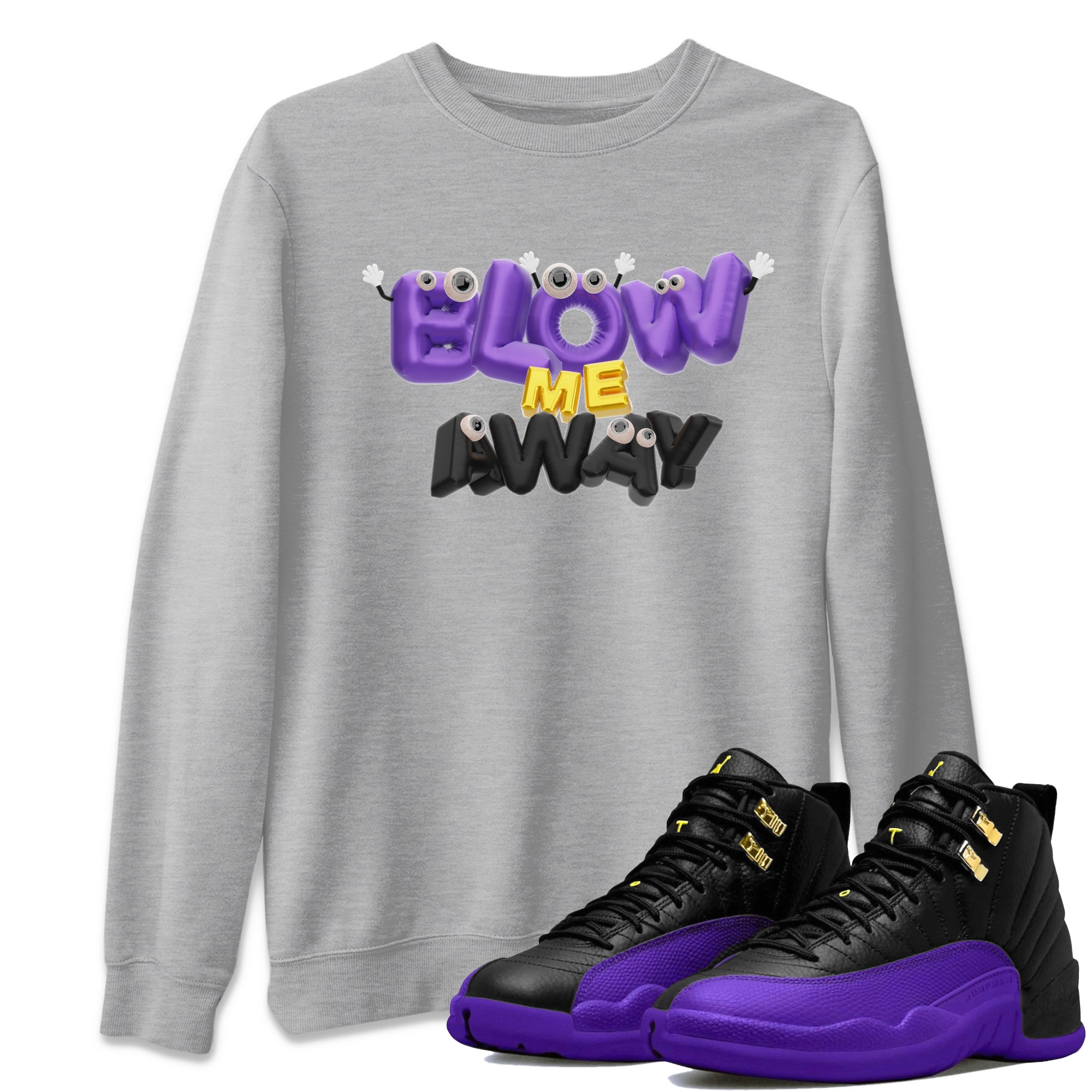 Blow Me Away snkmatch Tee - Air Jordan 12 Field Purple