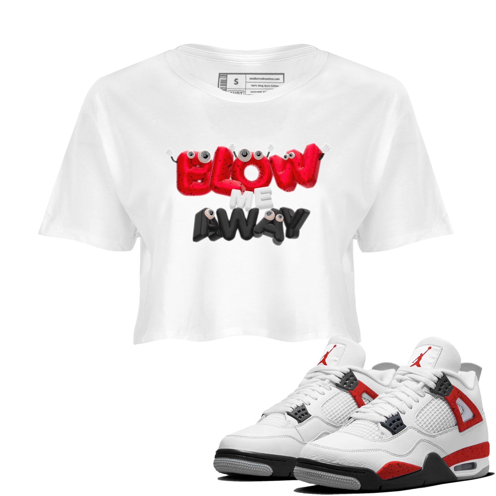 Blow Me Away snkmatch Women's Top - Air Jordan 4 Red Cement