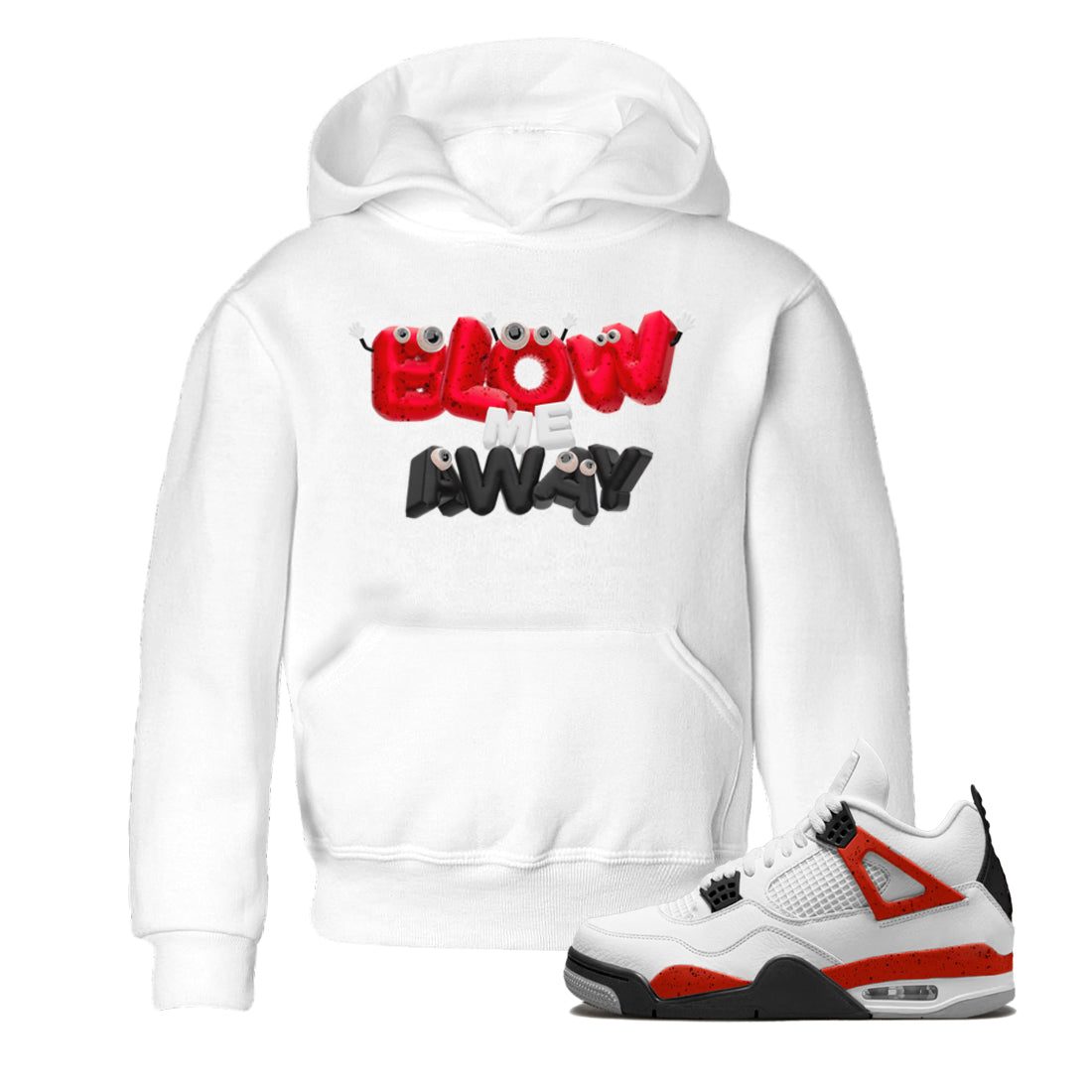 Blow Me Away snkmatch Tee Kids - Air Jordan 4 Red Cement