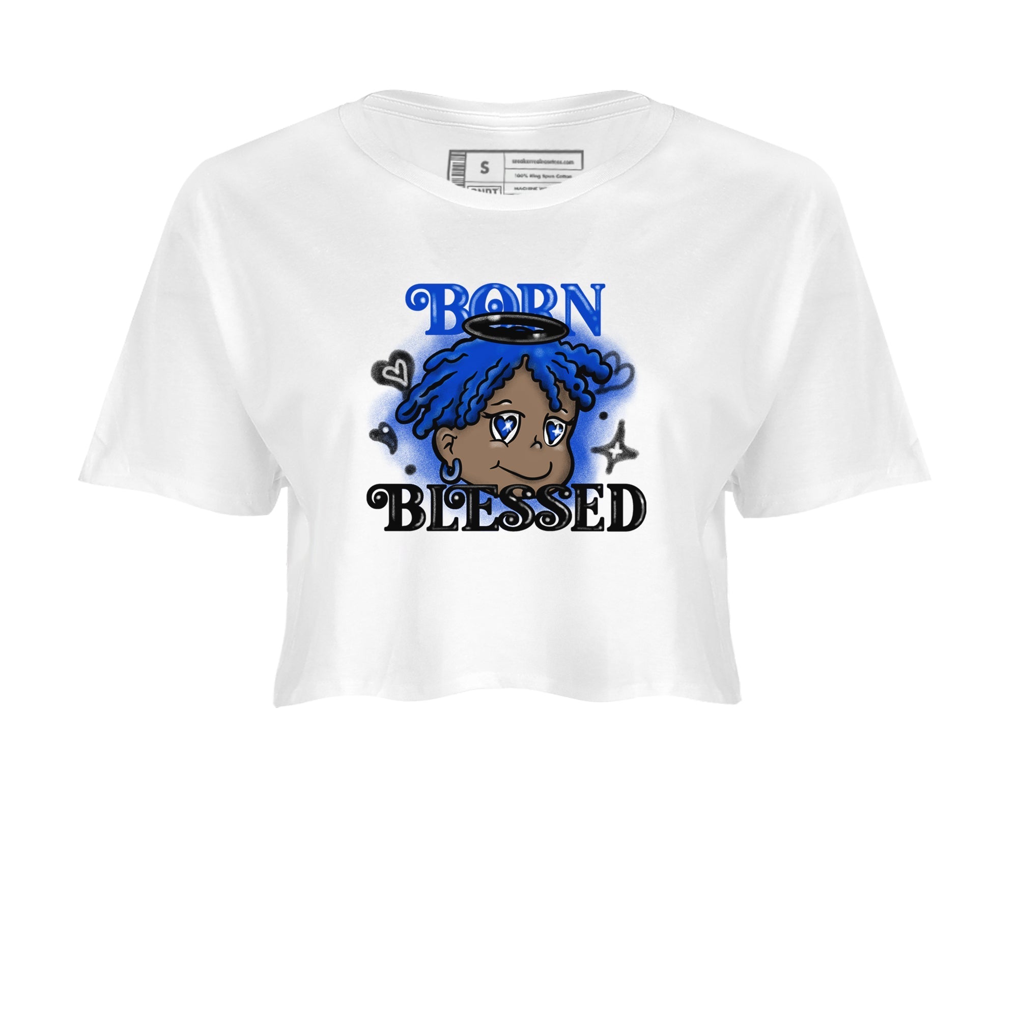Born Blessed snkmatch Women's Top - Air Foamposite One Royal