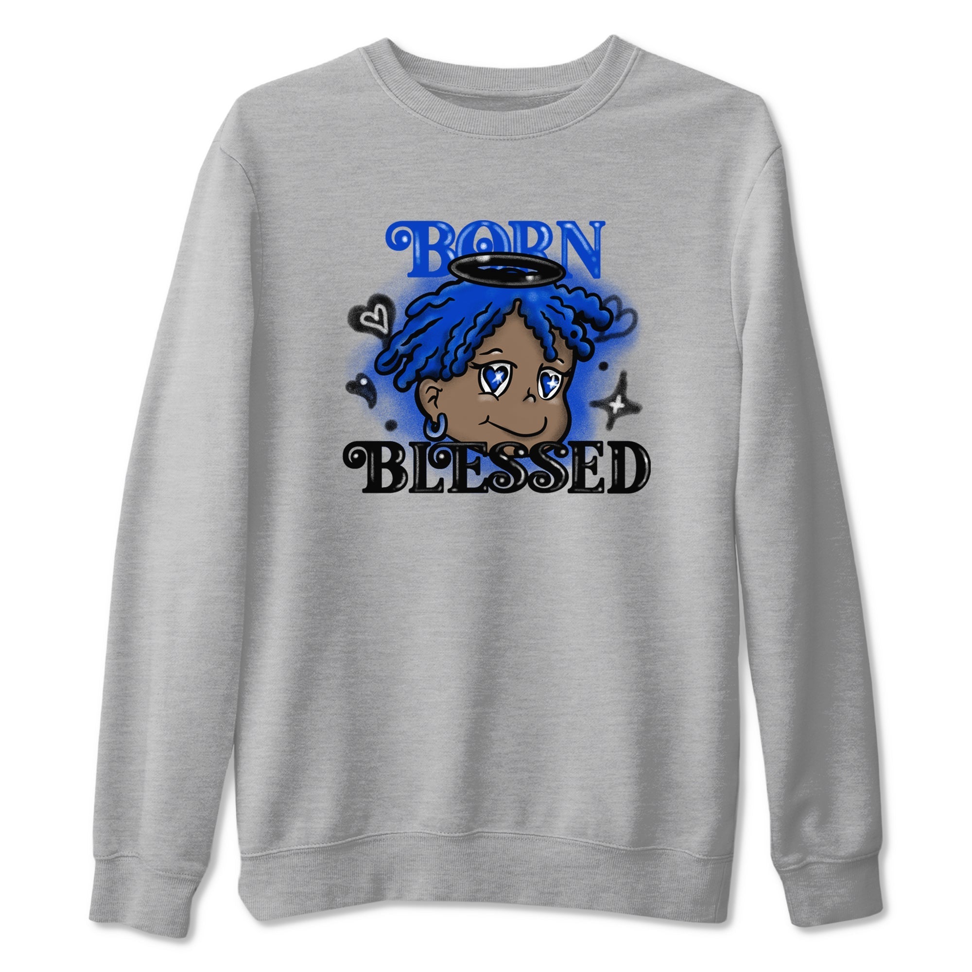 Born Blessed snkmatch Tees - Air Foamposite One Royal