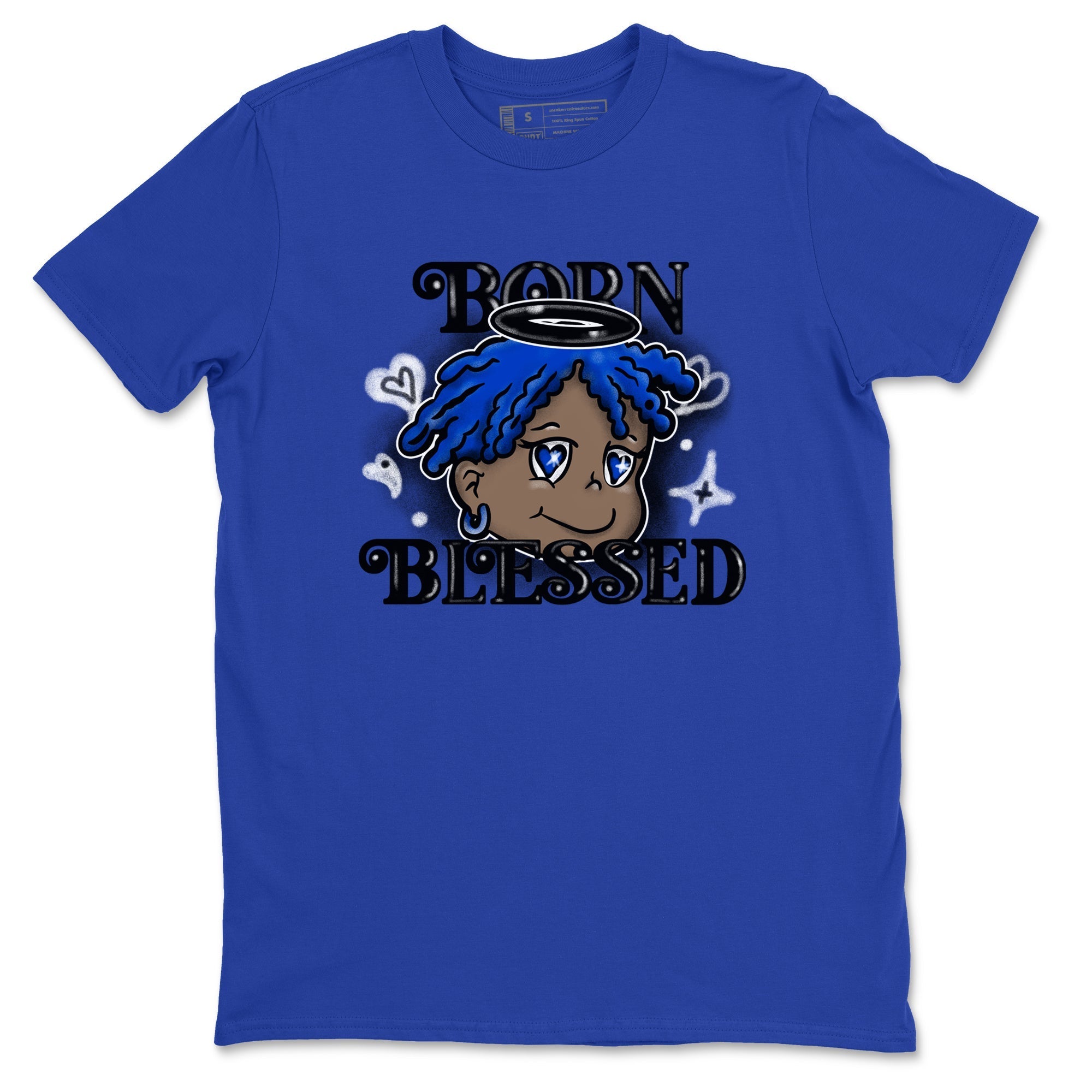 Born Blessed snkmatch Tees - Air Foamposite One Royal