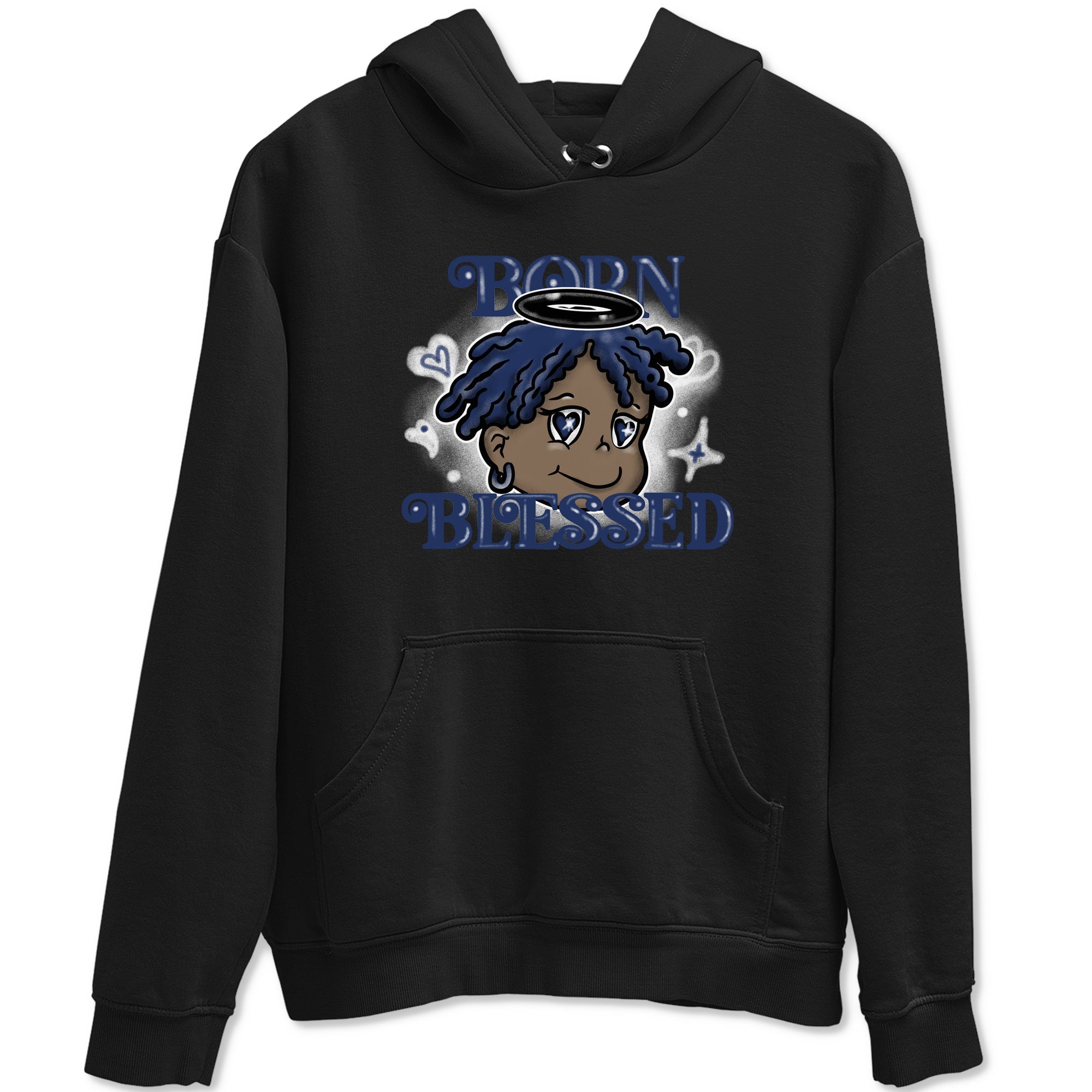 Born Blessed snkmatch Tees - Air Jordan 1 Midnight Navy