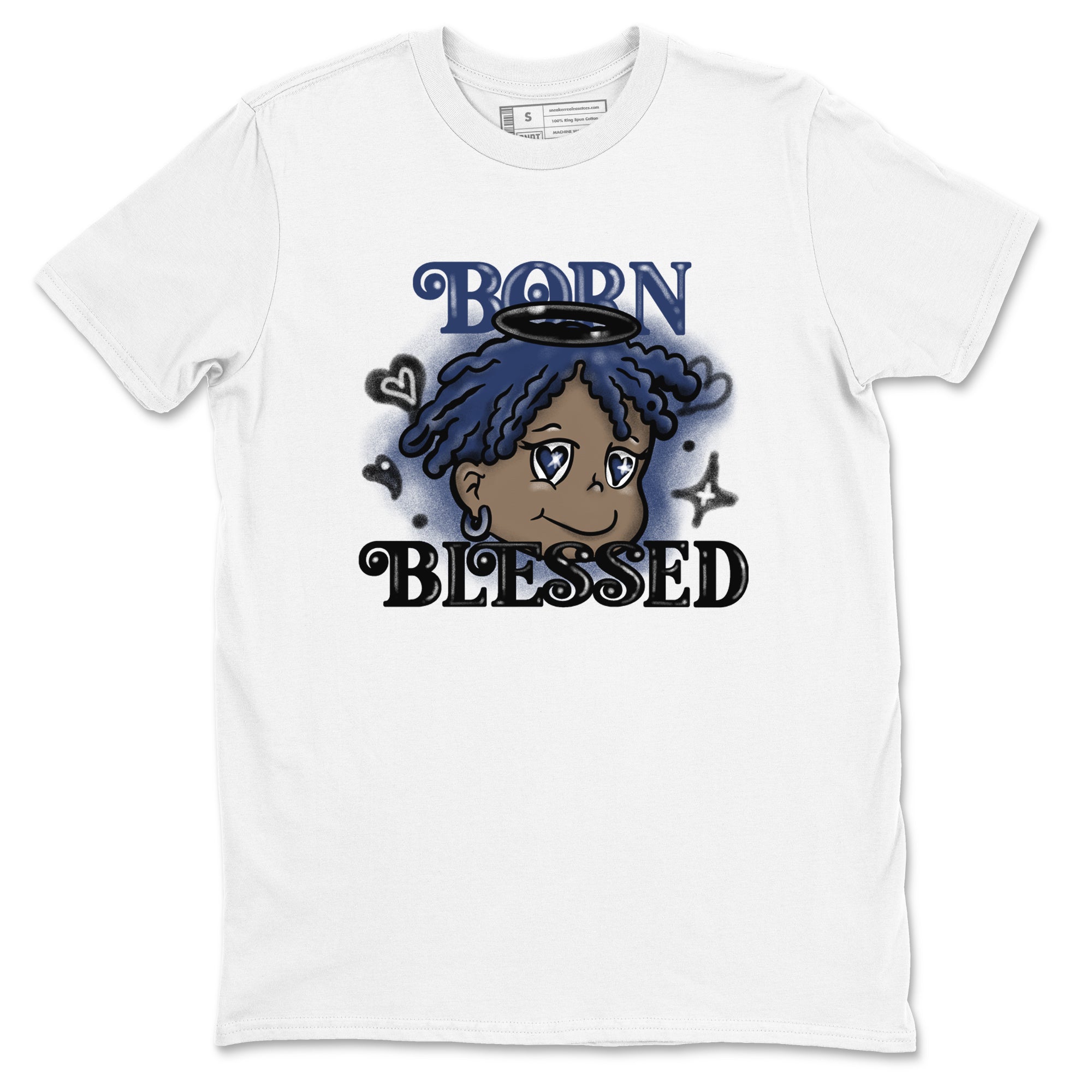Born Blessed snkmatch Tees - Air Jordan 1 Midnight Navy