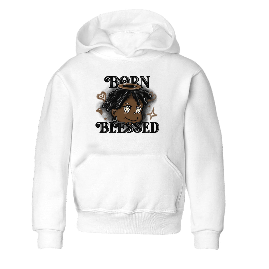 Born Blessed snkmatch Tees Kids - Air Jordan 1 Mocha