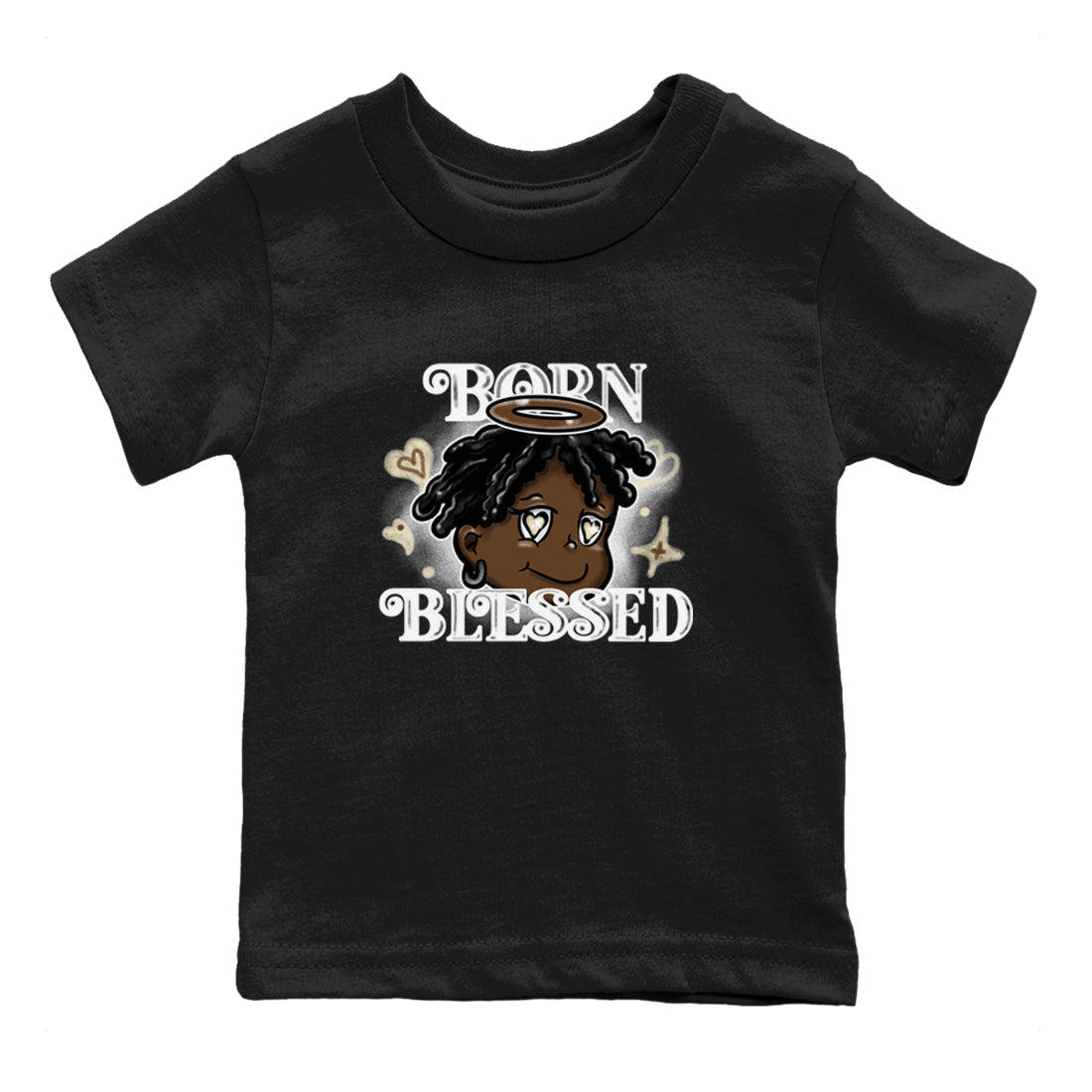 Born Blessed snkmatch Tees Kids - Air Jordan 1 Mocha