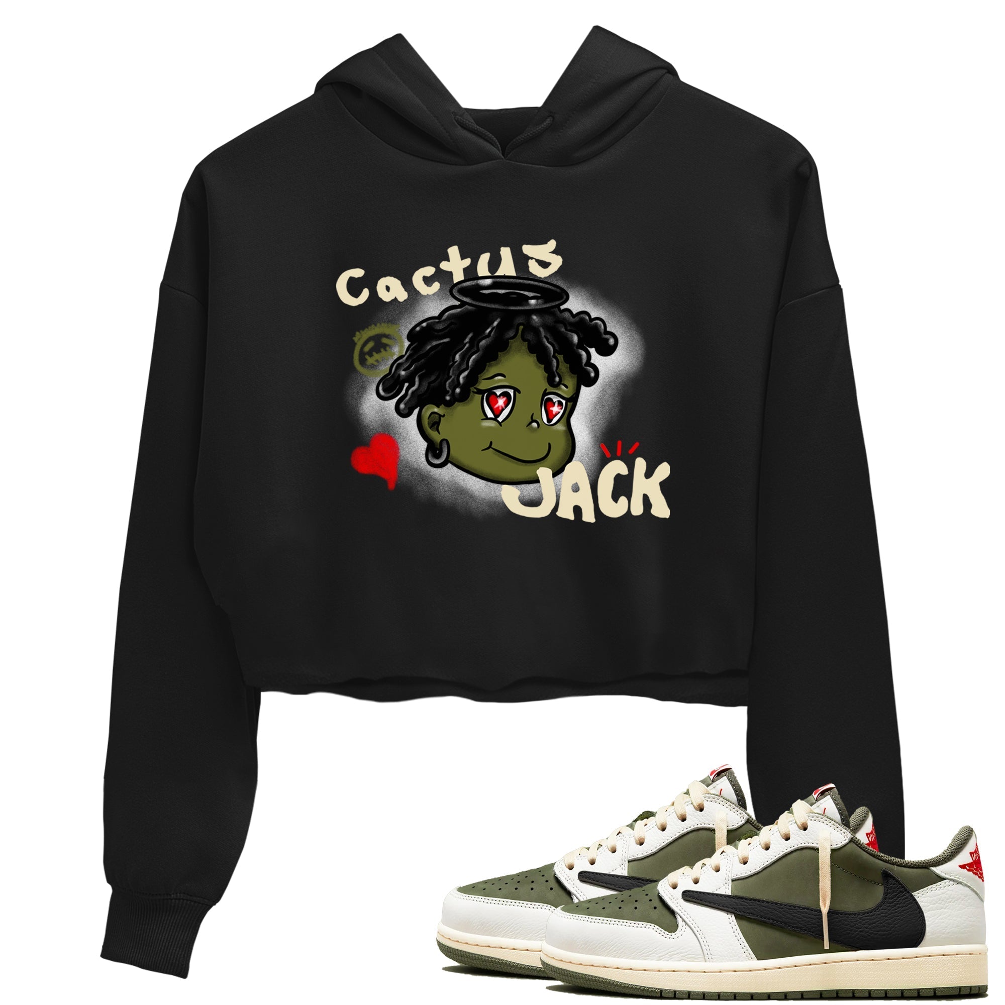 Born Blessed snkmatch Women's Top - Air Jordan 1 Travis Scott Medium Olive