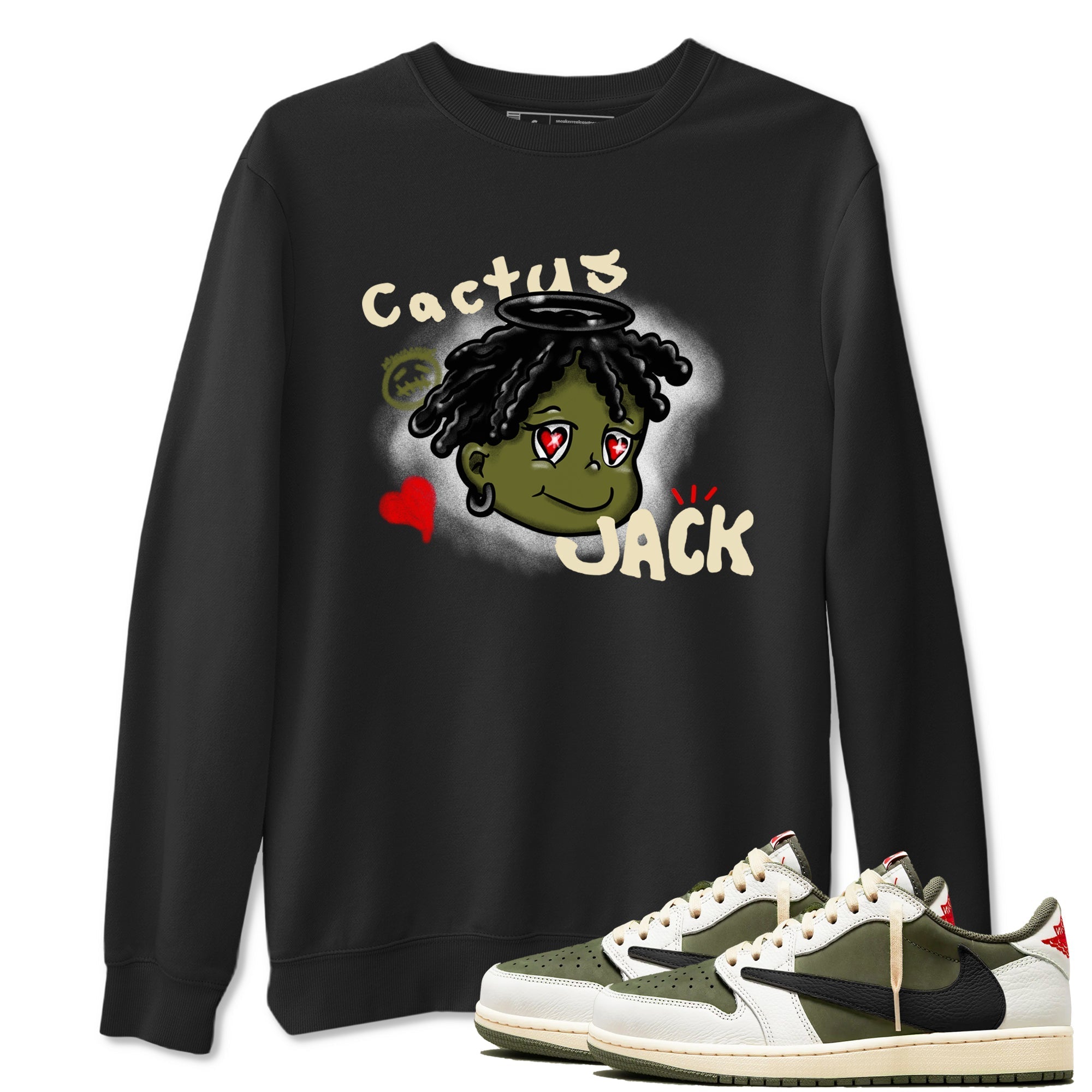 Born Blessed snkmatch Tees - Air Jordan 1 Travis Scott Medium Olive