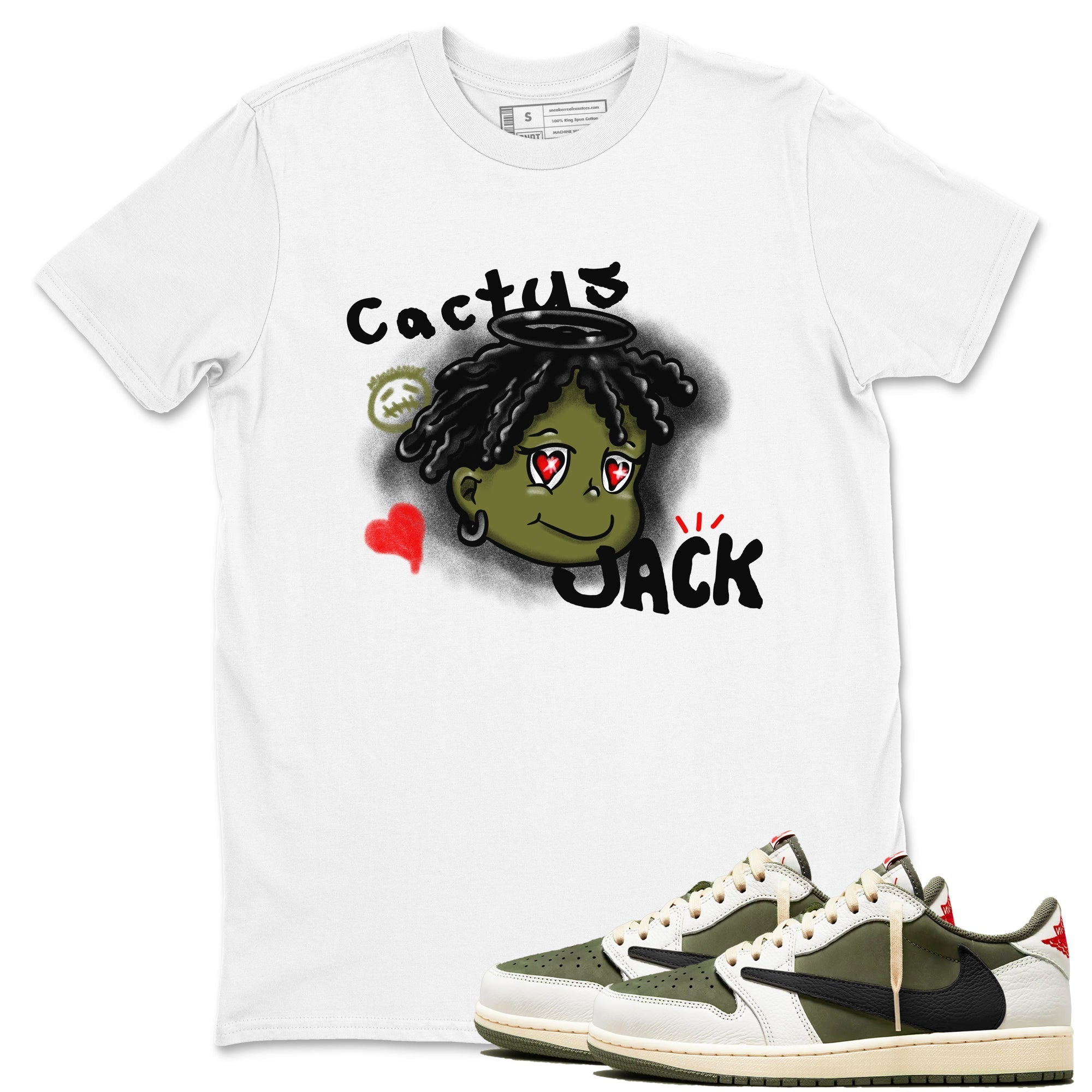 Born Blessed snkmatch Tees - Air Jordan 1 Travis Scott Medium Olive
