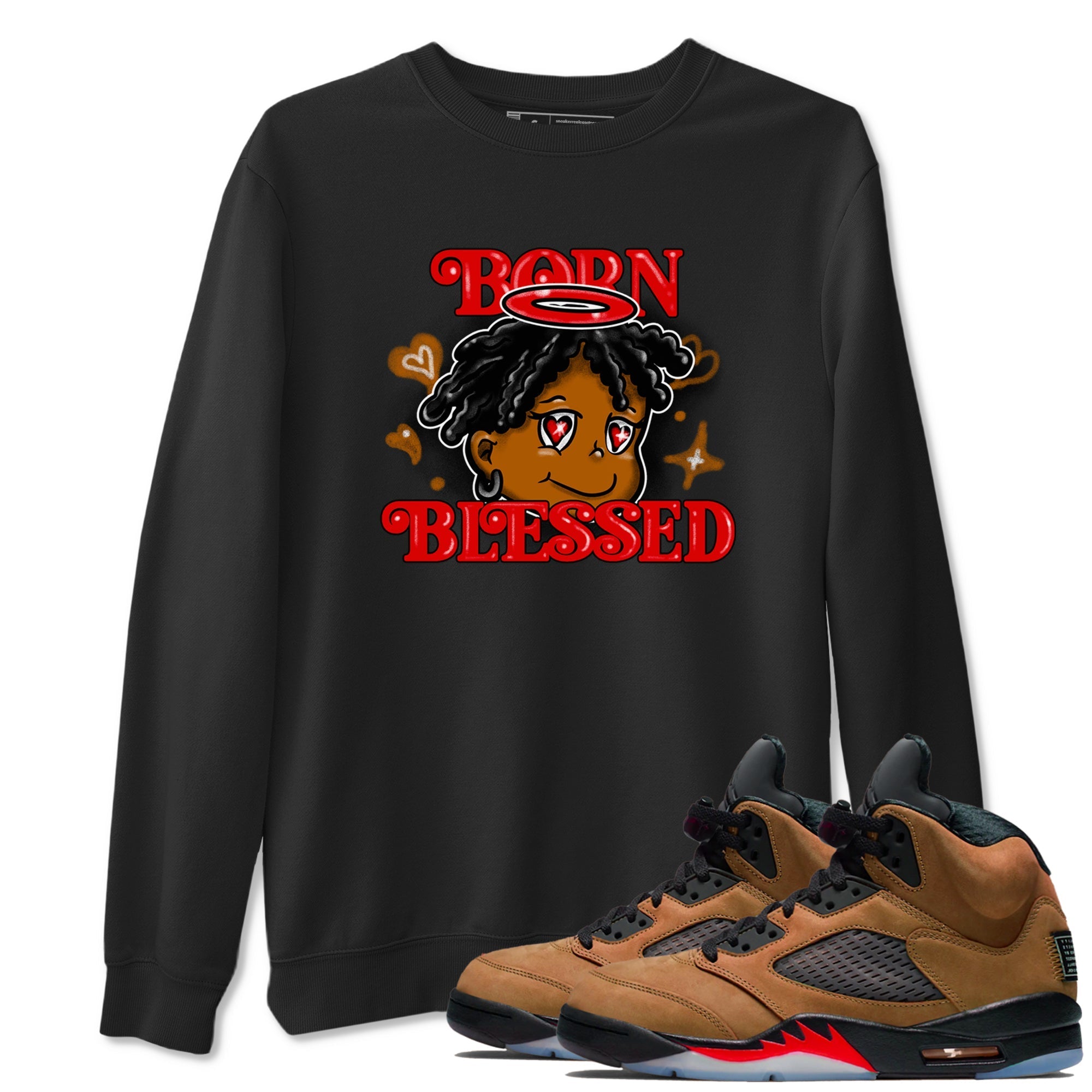 Born Blessed snkmatch Tees - Air Jordan 5 Archaeo Brown
