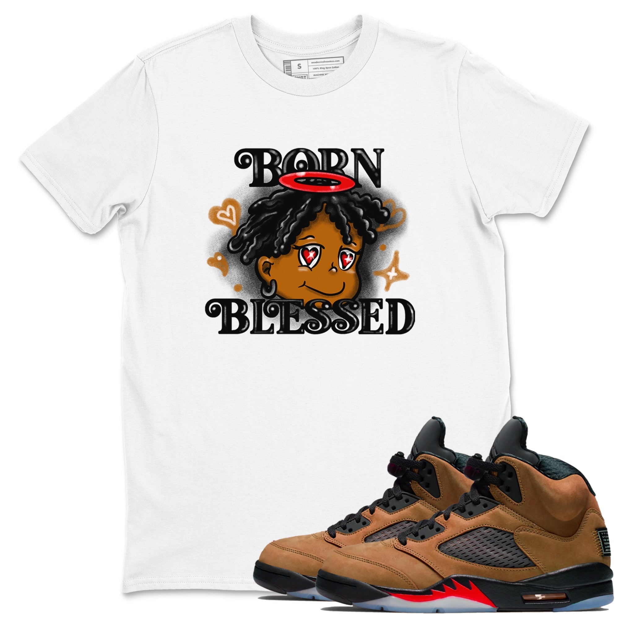 Born Blessed snkmatch Tees - Air Jordan 5 Archaeo Brown