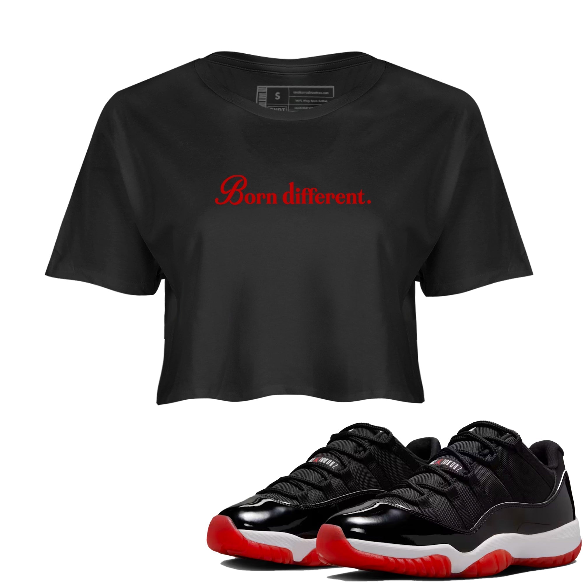 Born Different snkmatch Women's Top - Air Jordan 11 Bred