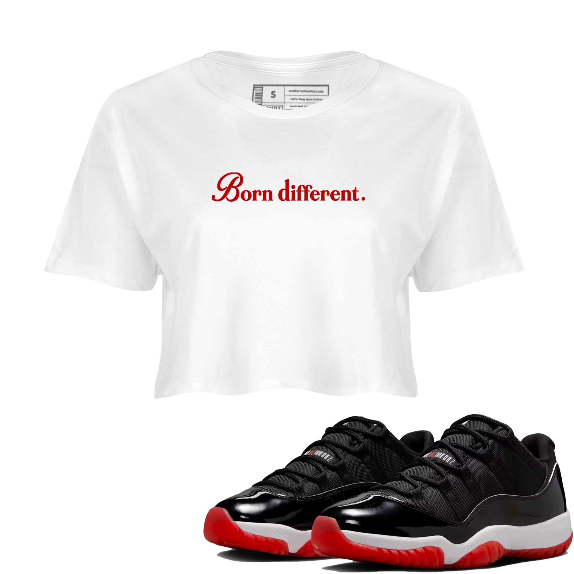 Born Different snkmatch Women's Top - Air Jordan 11 Bred