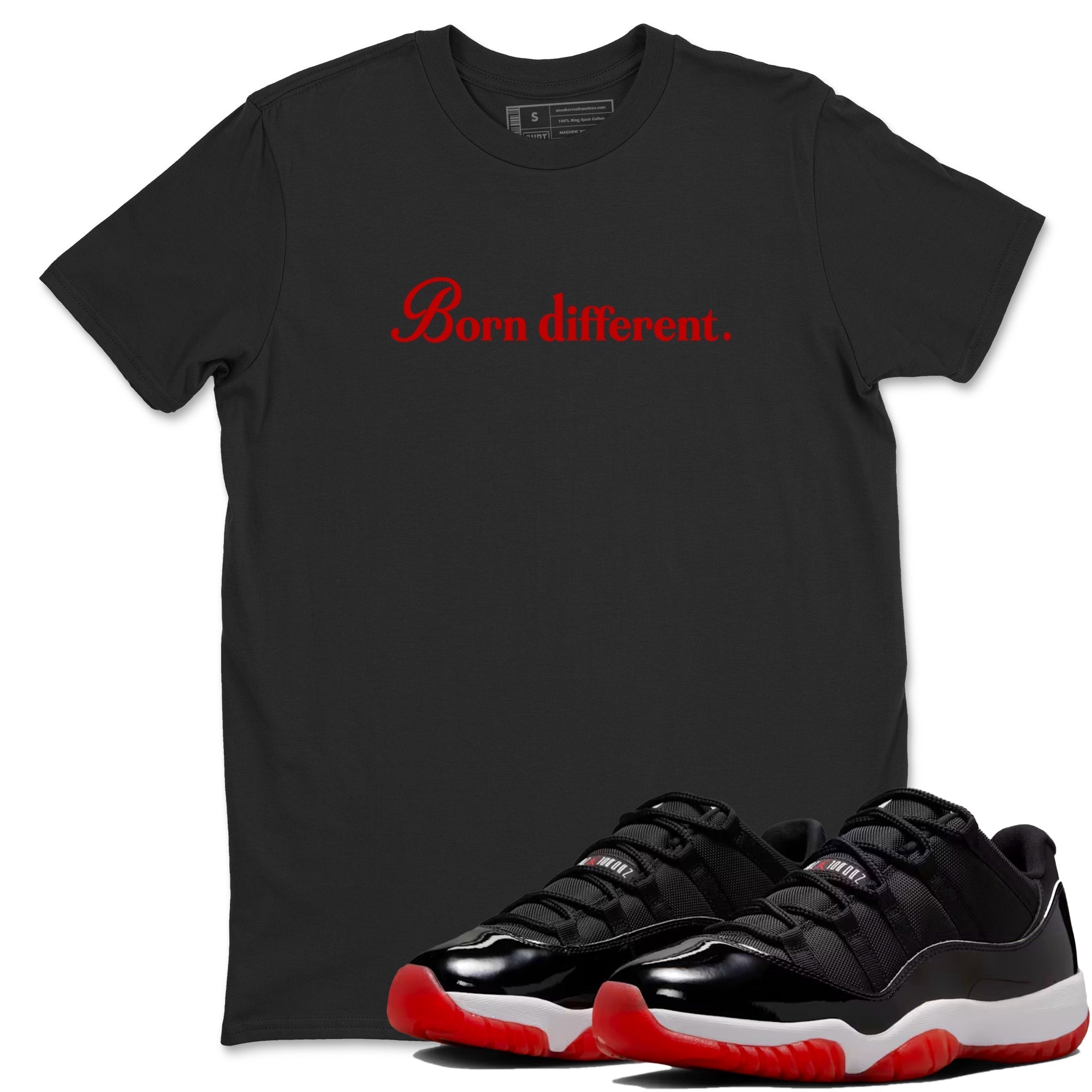 Born Different snkmatch Tees - Air Jordan 11 Bred