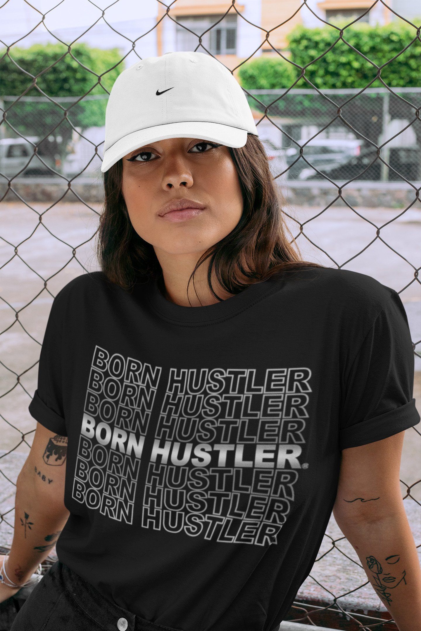Born Hustler Unisex Tops - Air Jordan 1 Silver Toe