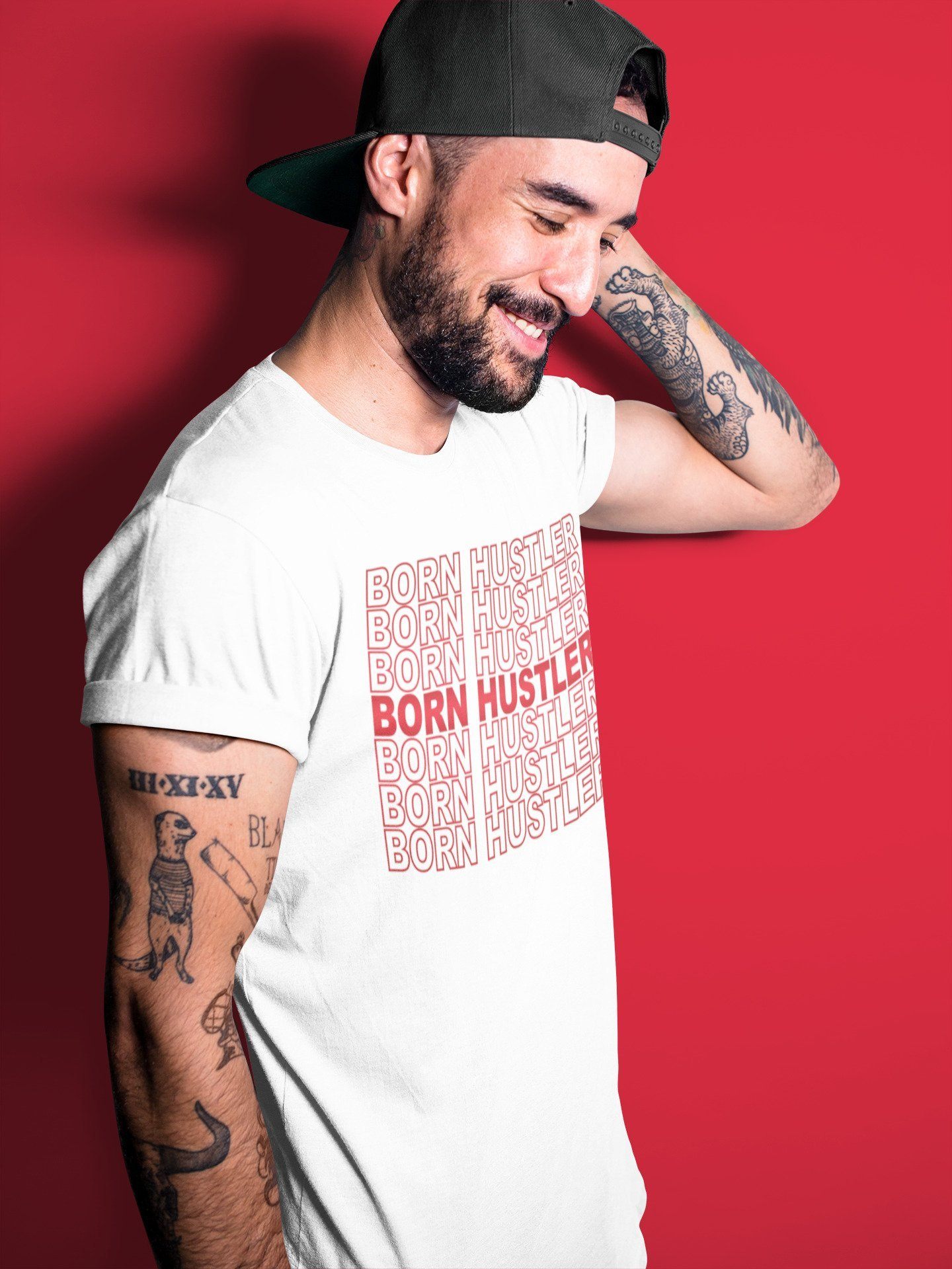 Born Hustler Unisex Tops - Air Jordan 1 Varsity Red