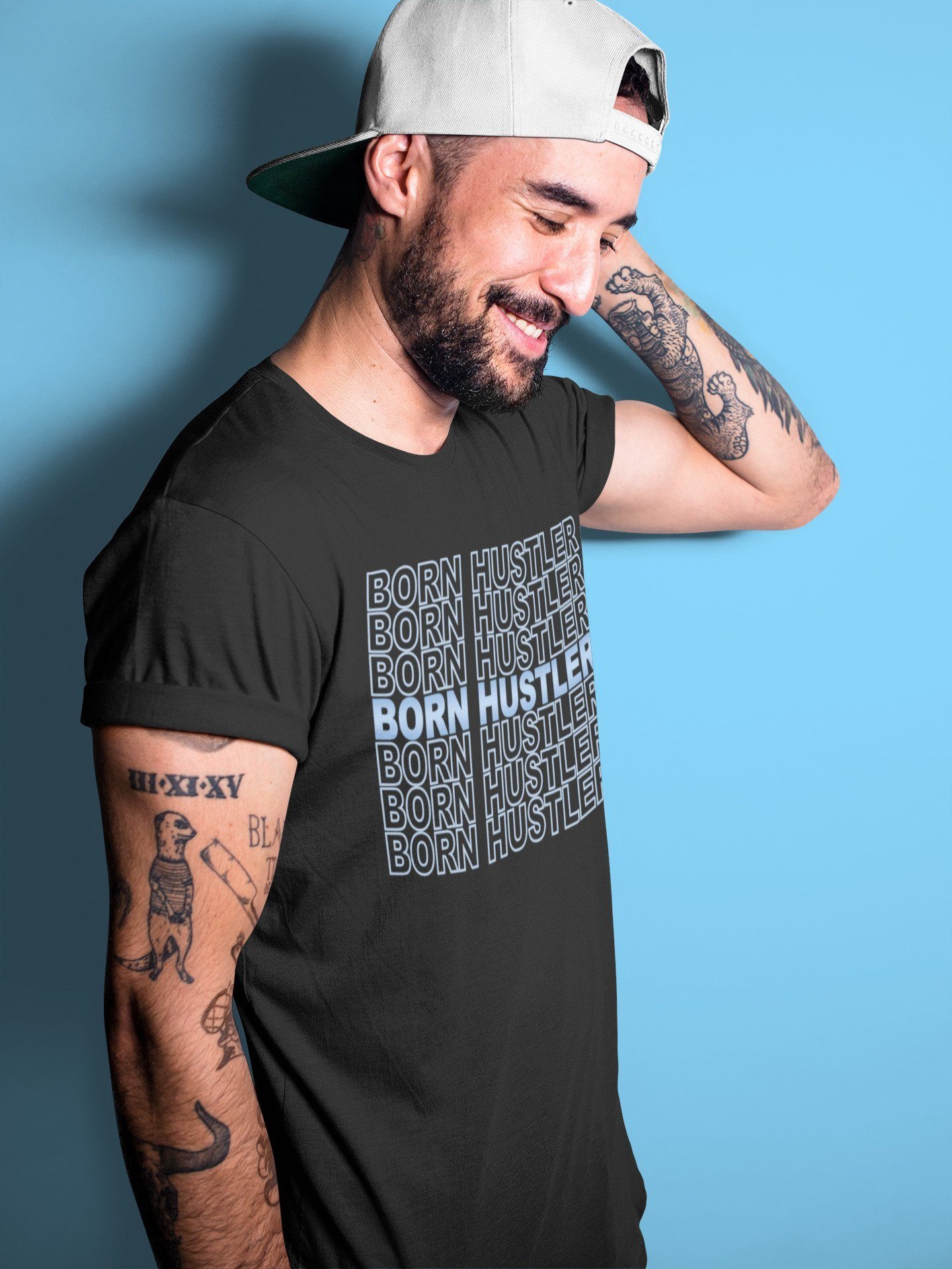 Born Hustler Unisex Tops - Air Jordan 1 University Blue
