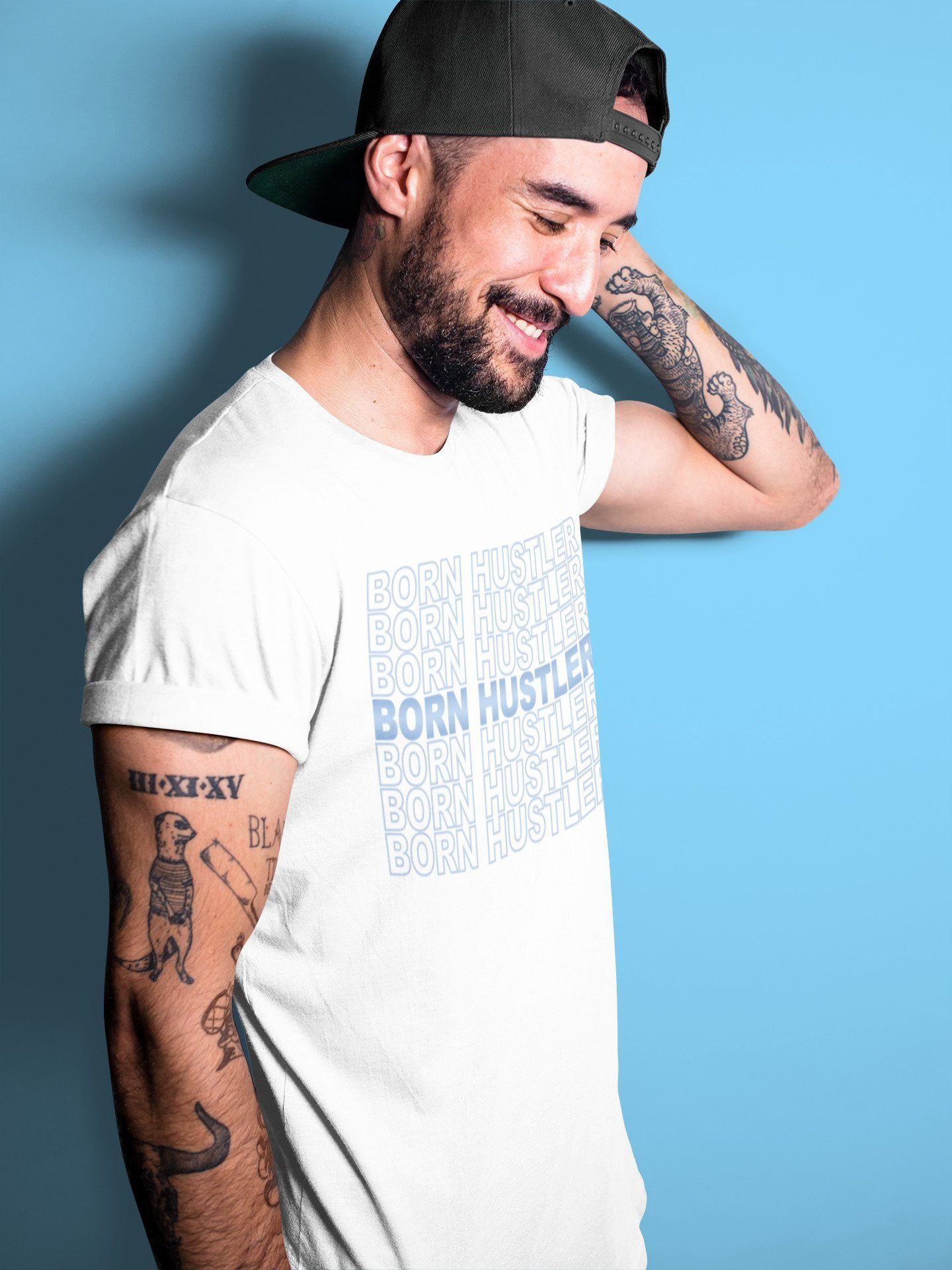 Born Hustler Unisex Tops - Air Jordan 1 University Blue