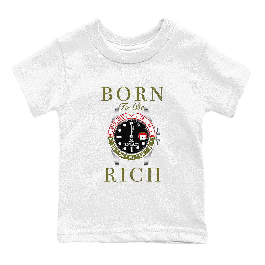 Born To Be Rich snkmatch Tees Kids - Air Jordan 1 Travis Scott Medium Olive
