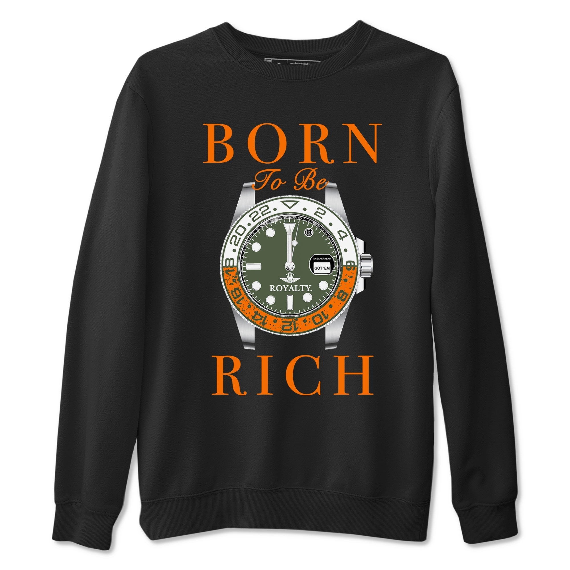 Born To Be Rich snkmatch Tees - Air Jordan 5 Olive