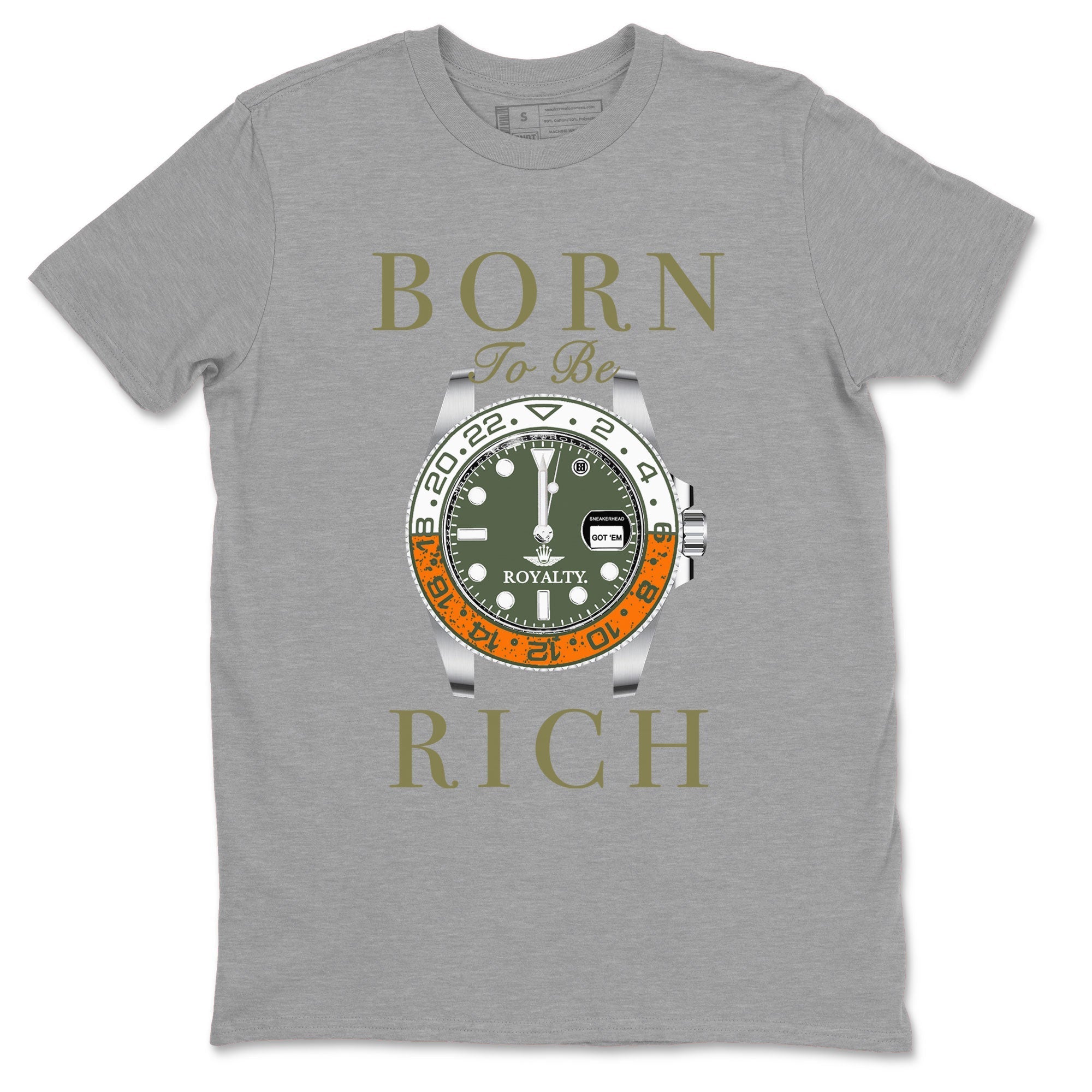 Born To Be Rich snkmatch Tees - Air Jordan 5 Olive