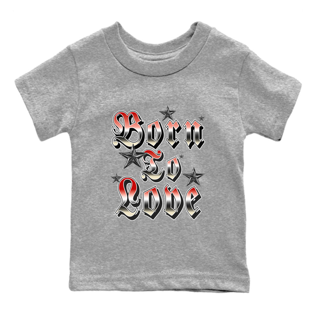 Born To Love snkmatch Tees Kids - Air Jordan 1 Black Toe Reimagined