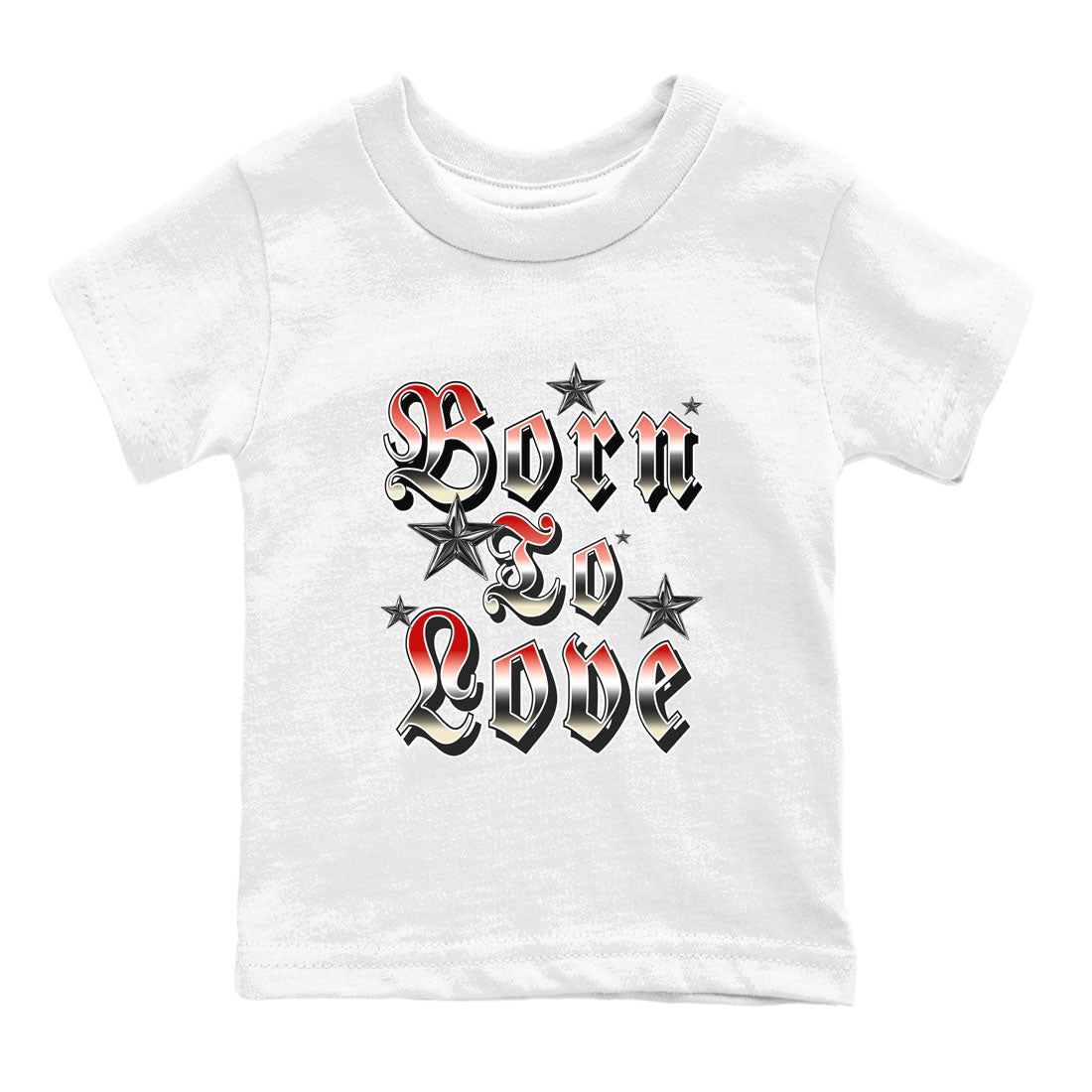 Born To Love snkmatch Tees Kids - Air Jordan 1 Black Toe Reimagined