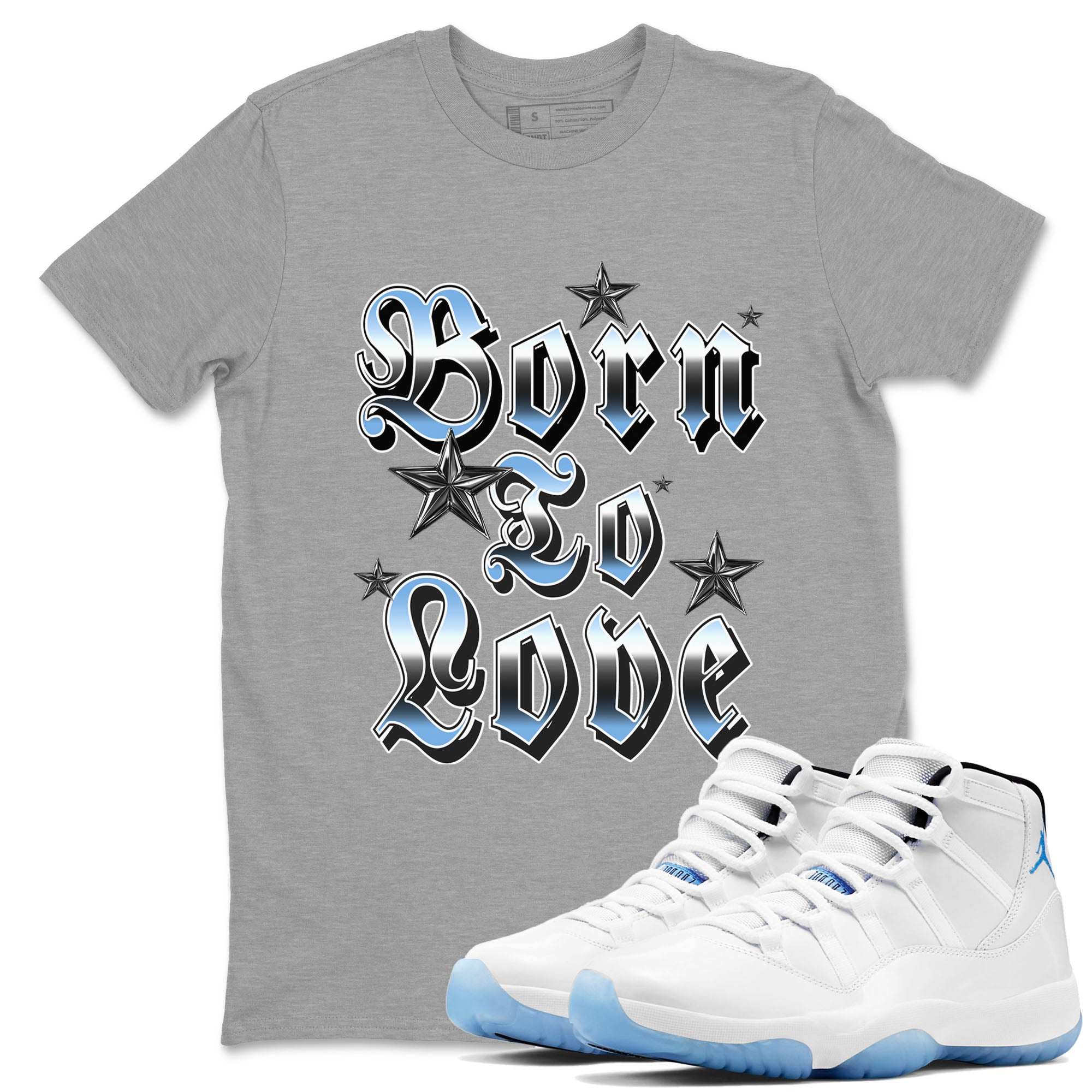 Born To Love snkmatch Tees - Air Jordan 11 Legend Blue