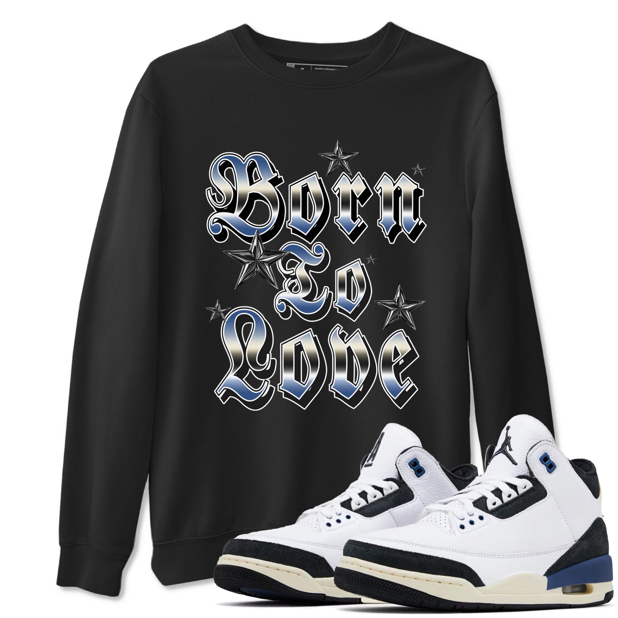 Born To Love snkmatch Tees - Air Jordan 3 A Ma Maniere x Diffused Blue