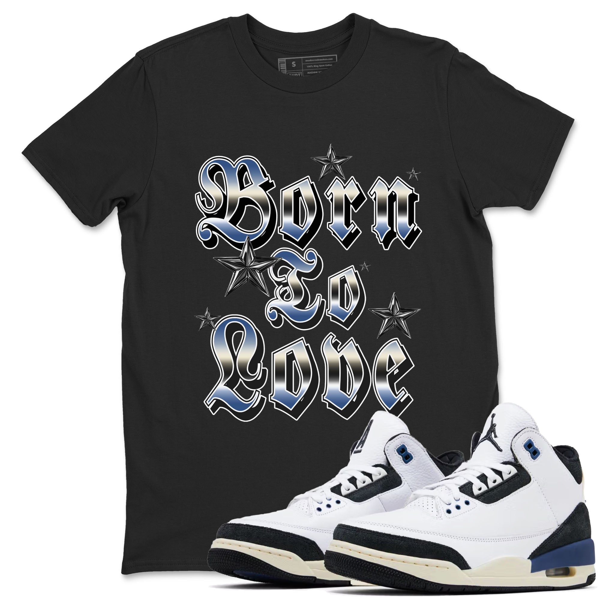 Born To Love snkmatch Tees - Air Jordan 3 A Ma Maniere x Diffused Blue