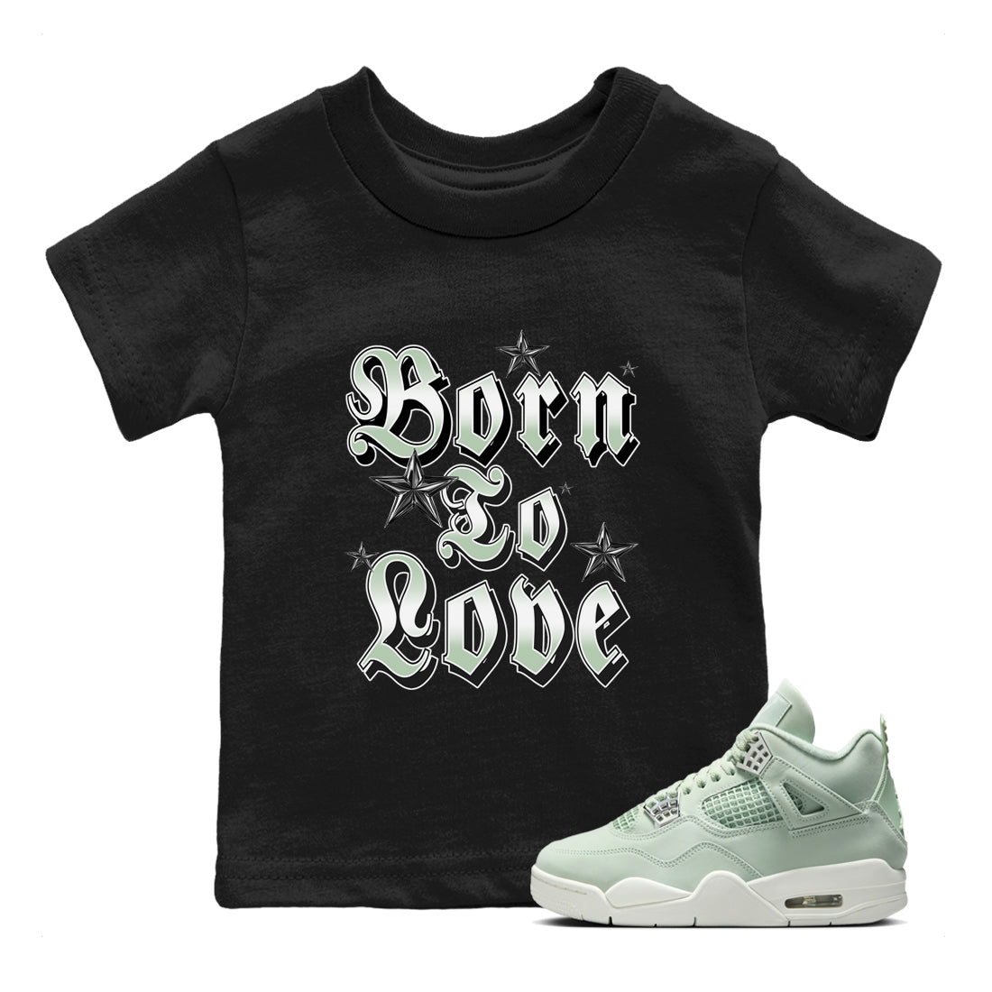 Born To Love snkmatch Tees Kids - Air Jordan 4 Abundance