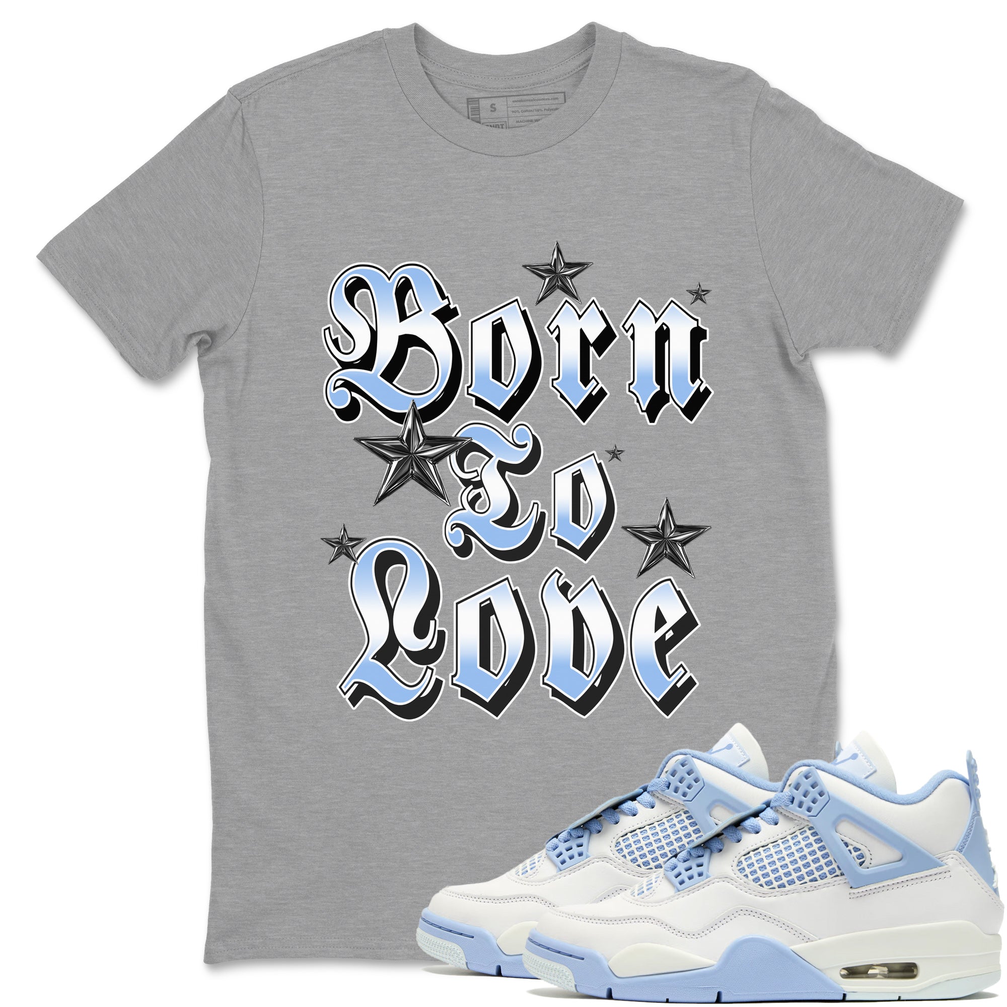 Born To Love snkmatch Tees - Air Jordan 4 Aluminum
