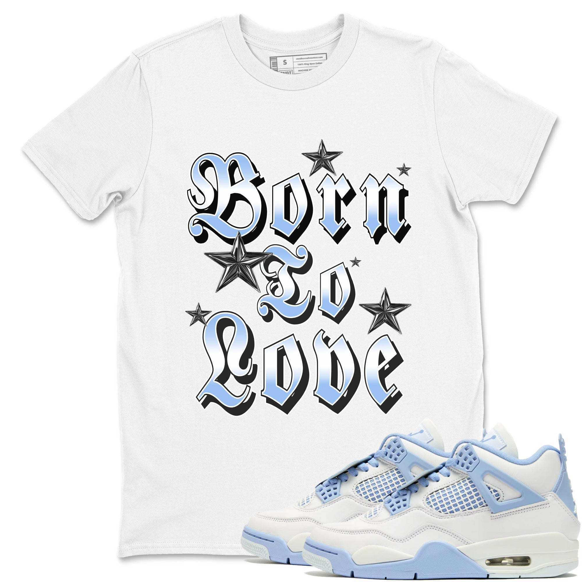 Born To Love snkmatch Tees - Air Jordan 4 Aluminum