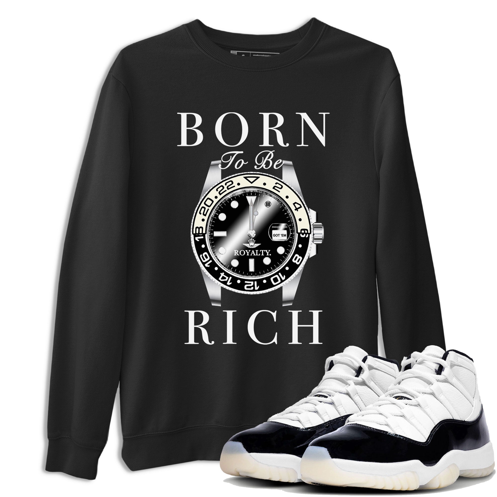 Born To Be Rich snkmatch Tees - Air Jordan 11 Gratitude