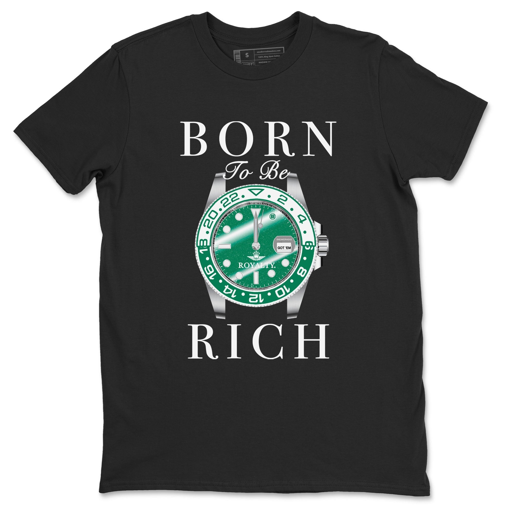 Born To Rich snkmatch Tees - Air Jordan 4 Oxidized Green