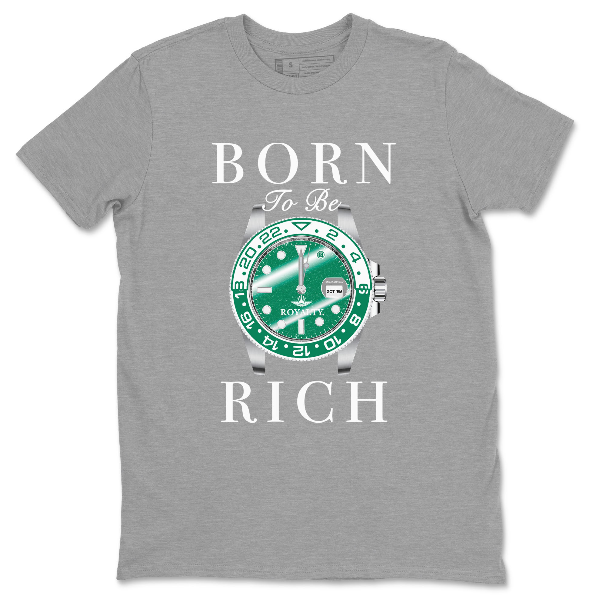 Born To Rich snkmatch Tees - Air Jordan 4 Oxidized Green