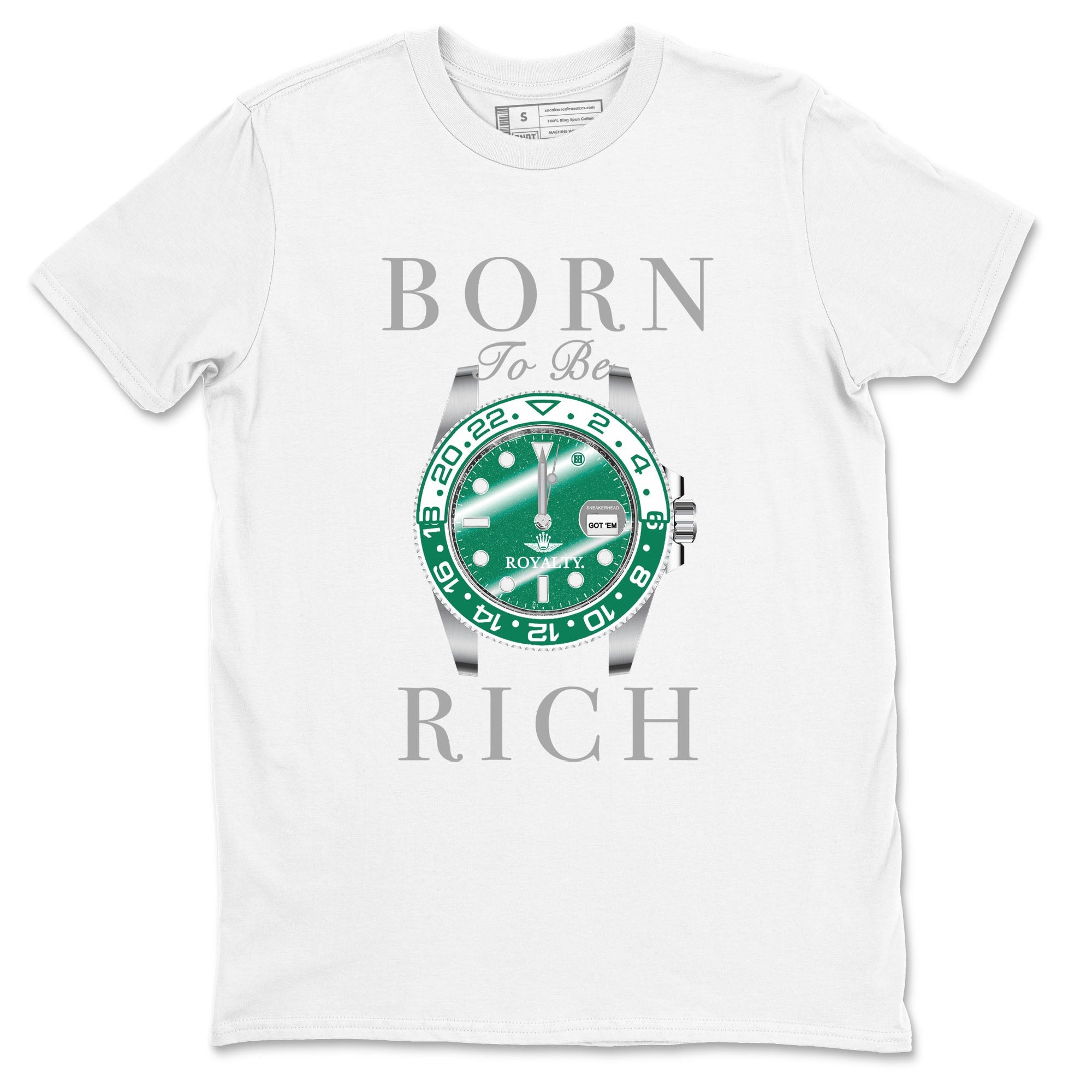 Born To Rich snkmatch Tees - Air Jordan 4 Oxidized Green